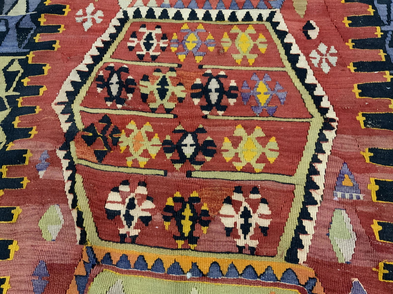 Kilim Flat-weave Wool Runner (1 of 6)