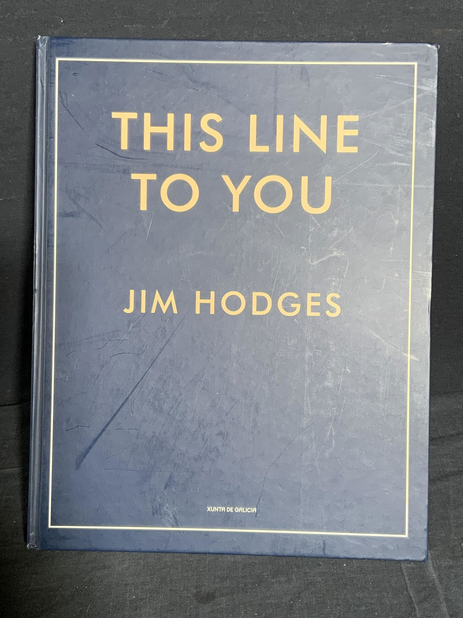 JIM HODGES THIS LINE TO YOU BY SUSAN HARRIS: JIM HODGES THIS LINE TO YOU BY SUSAN HARRIS, centro Galego de Arte Contemporanea, book in Spanish, English, and Portuguese, measures 11 1/4 x 14 inches, wear consistent with age and use. Books, litera