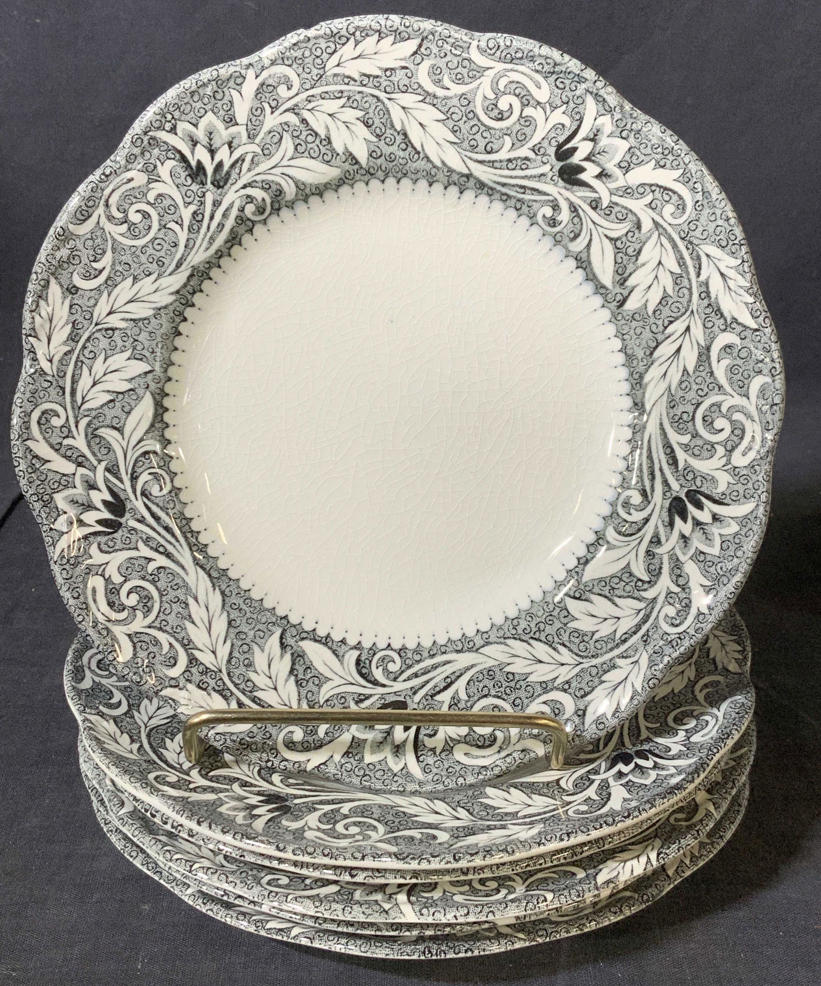 Set 6 Staffordshire Renaissance Ceramic Plates,Eng (1 of 5)