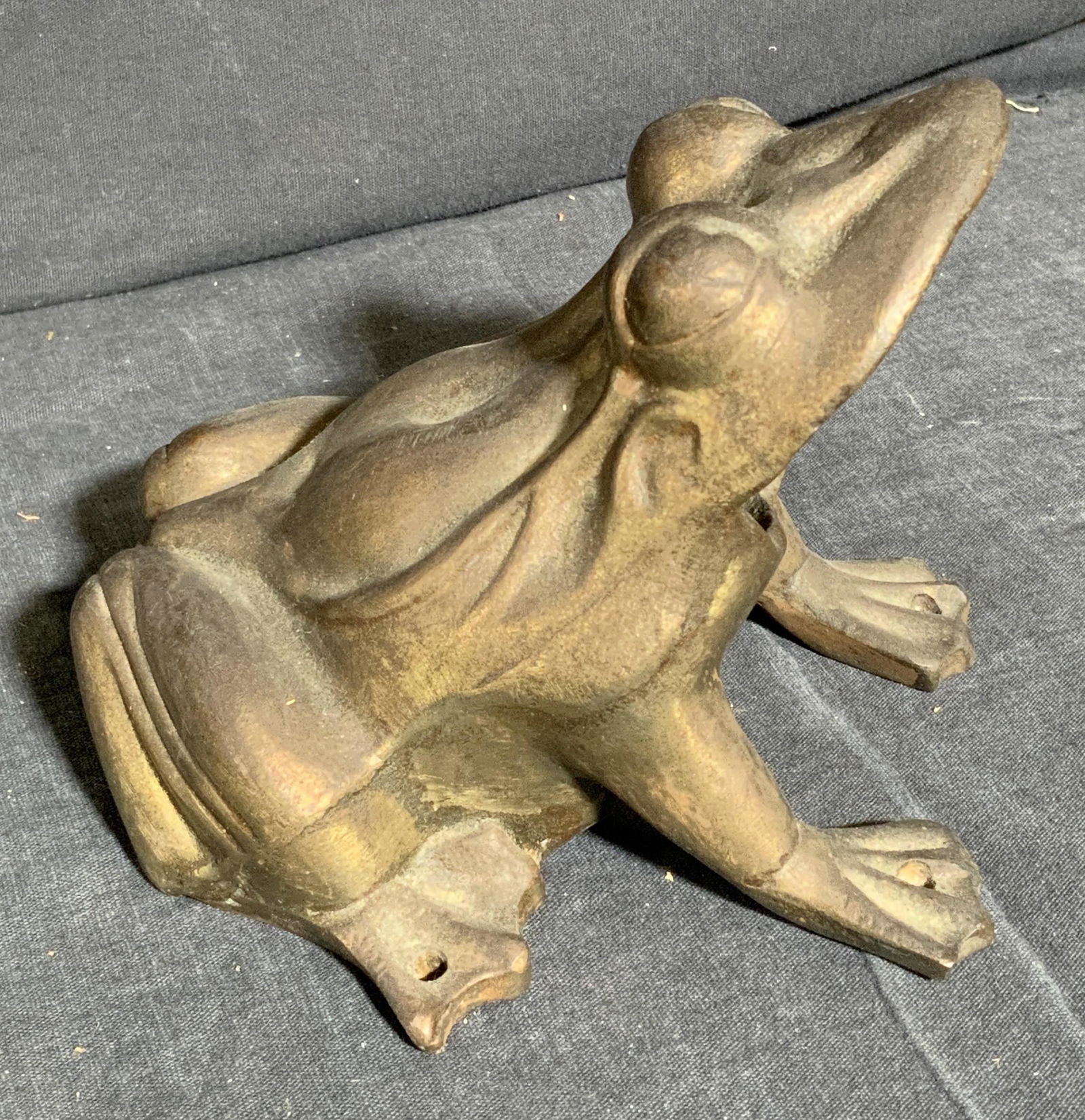 Cast Bronze Tabletop Frog Figural (1 of 5)