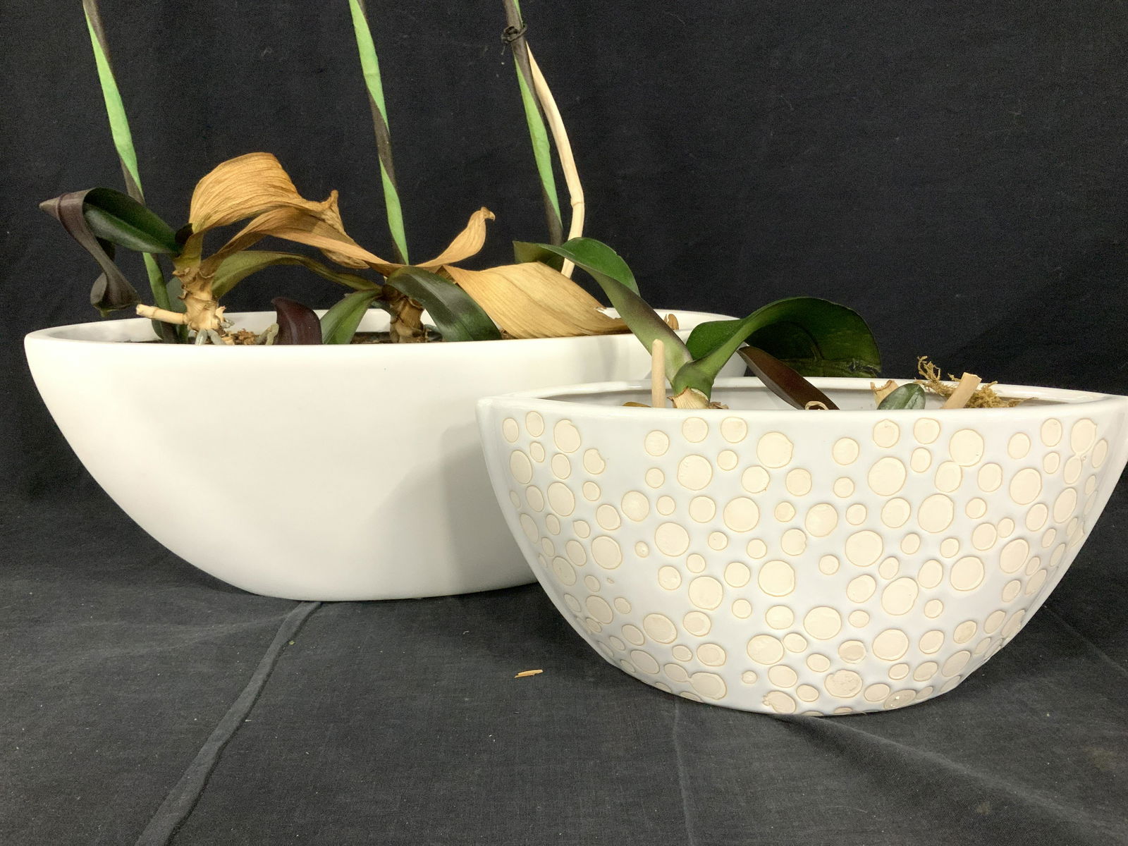 Pair Oblong Modernist Planters (1 of 5)