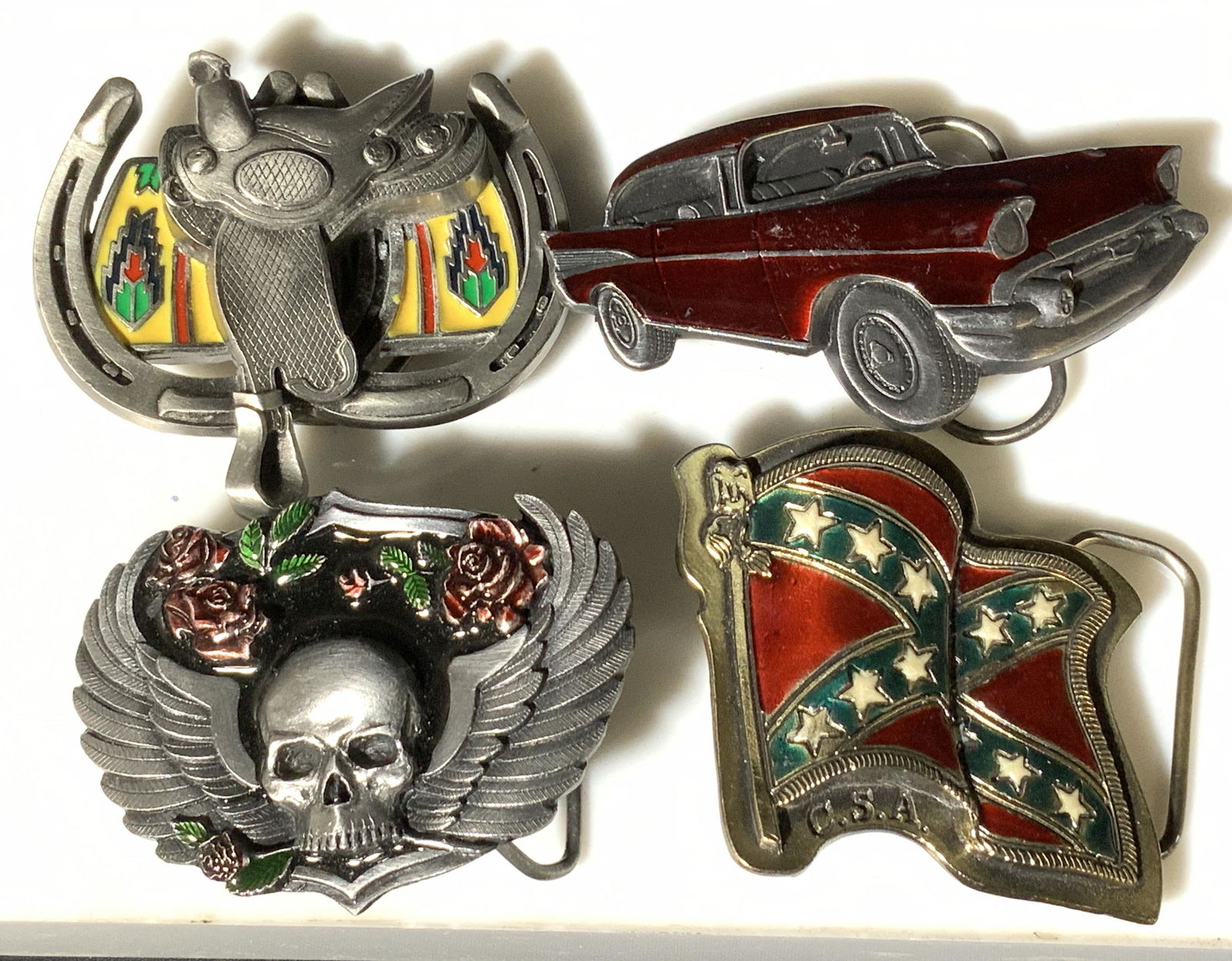 Group 4 Enameled Belt Buckles (1 of 5)