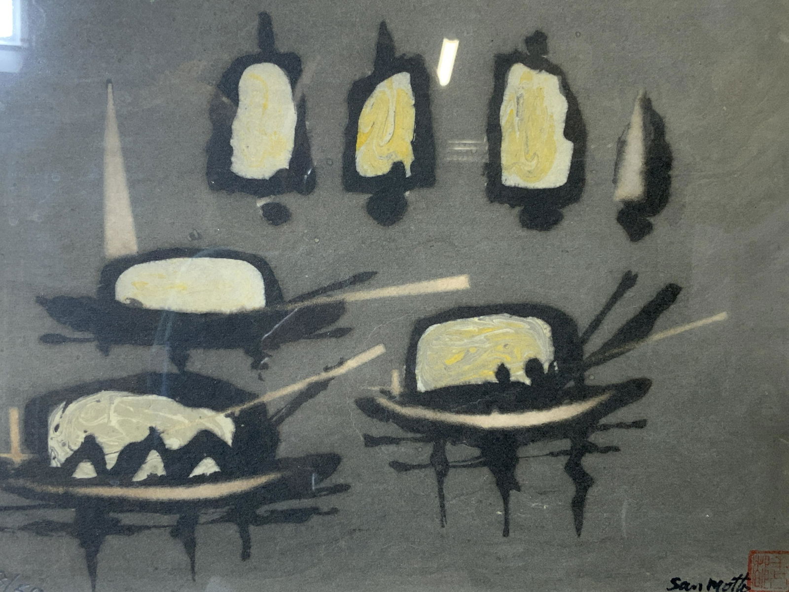 SAN MOTTO Abstract Print on Rice Paper (1 of 8)