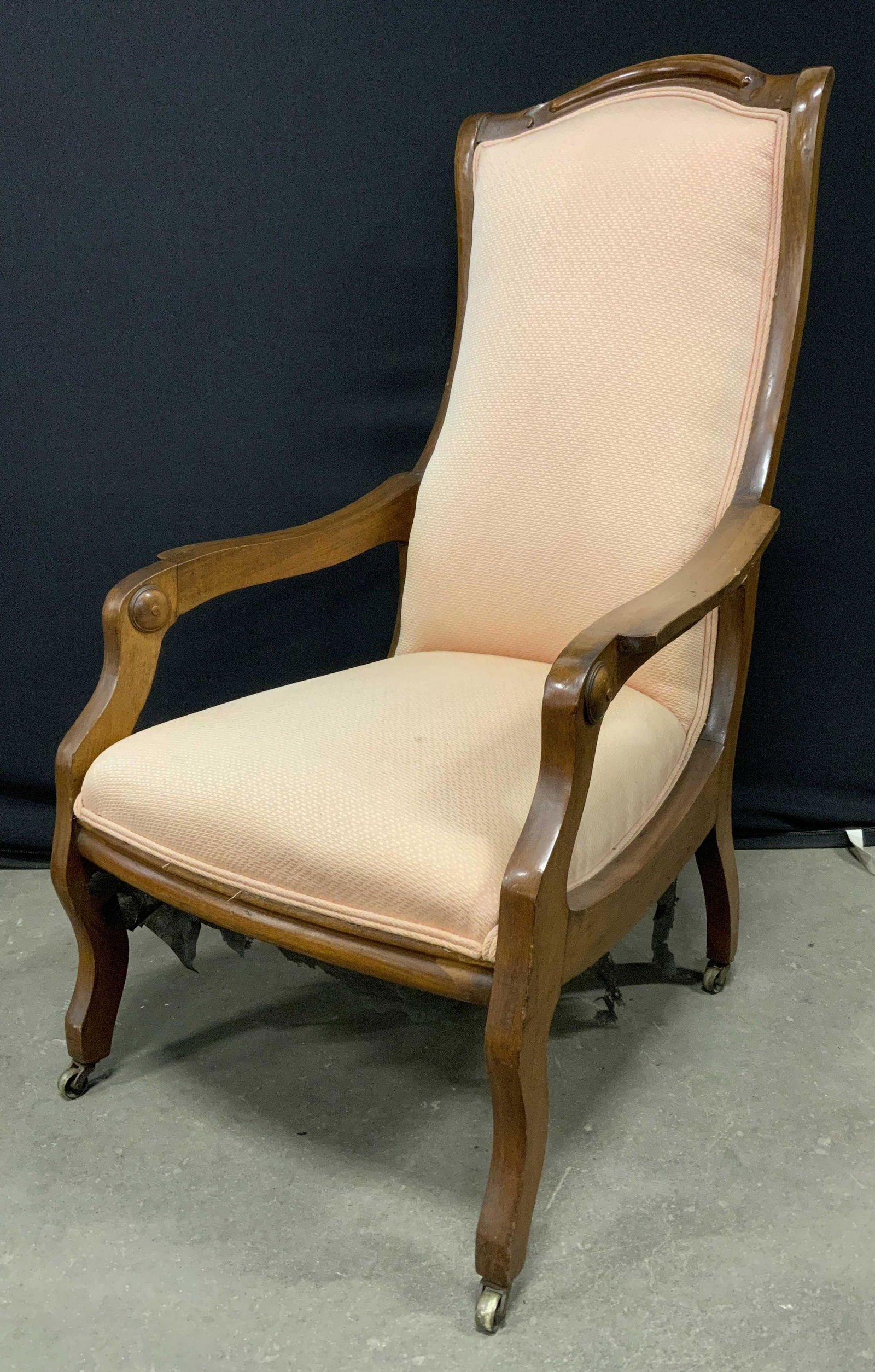 Antique Victorian Style Armchair w Casters (1 of 10)