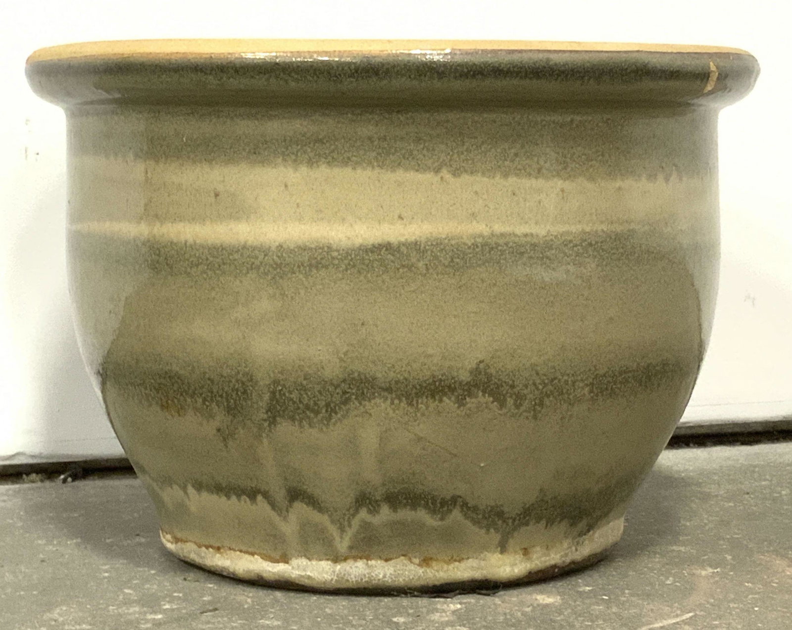 Vintage Glazed Ceramic Floor Sized Planter Vessel (1 of 12)