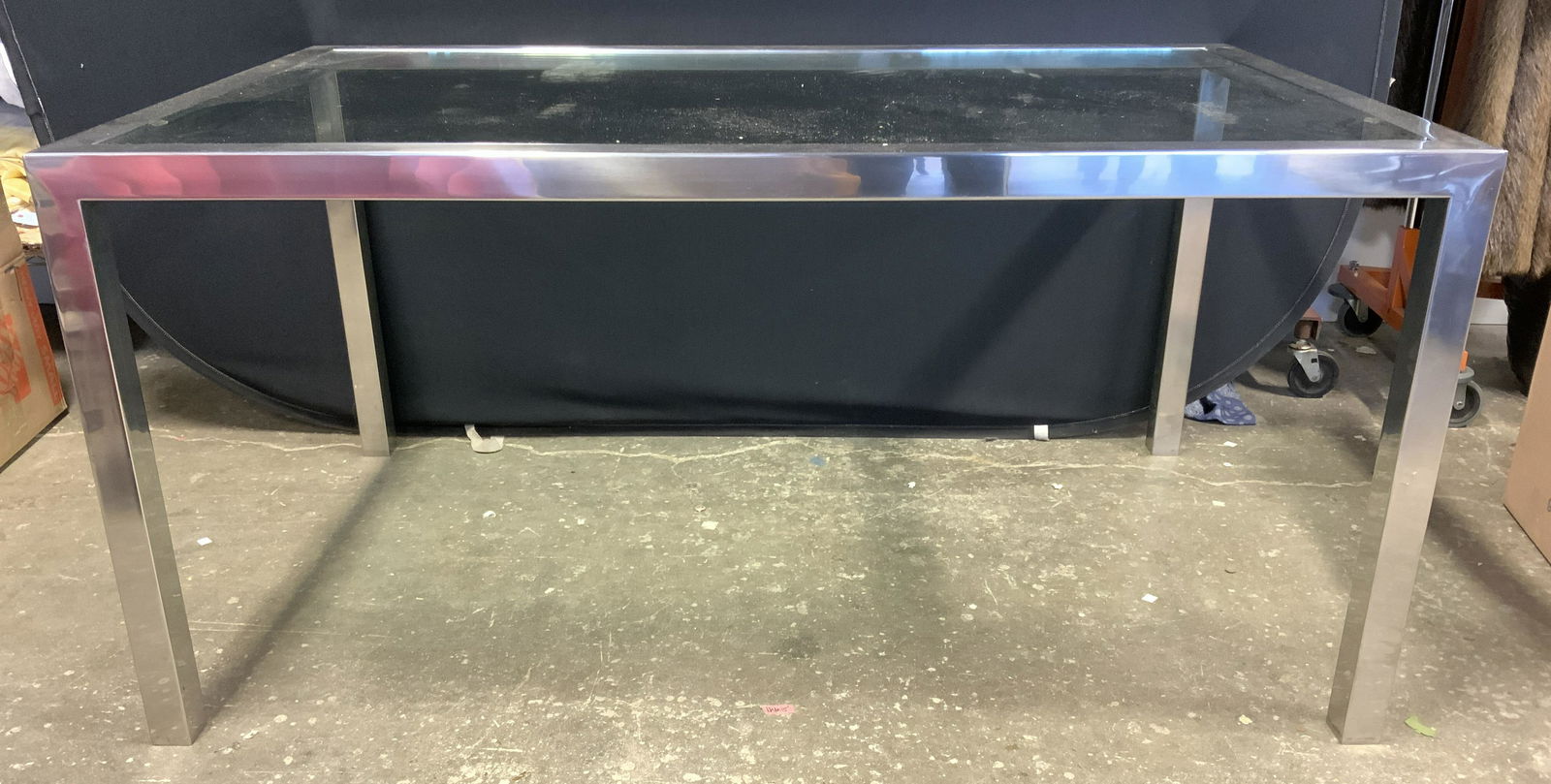 Industrial Modern Dining Table W Glass Insert (1 of 10)