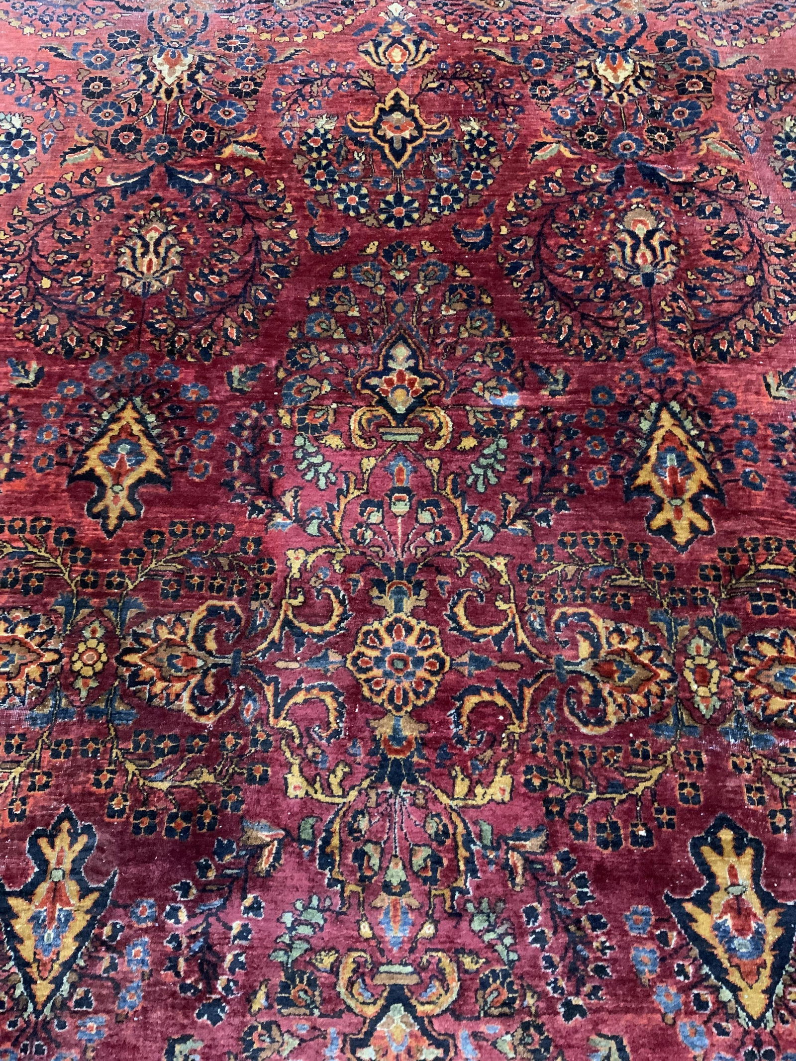 Antique Handmade Persian Fringed Wool Rug (1 of 11)