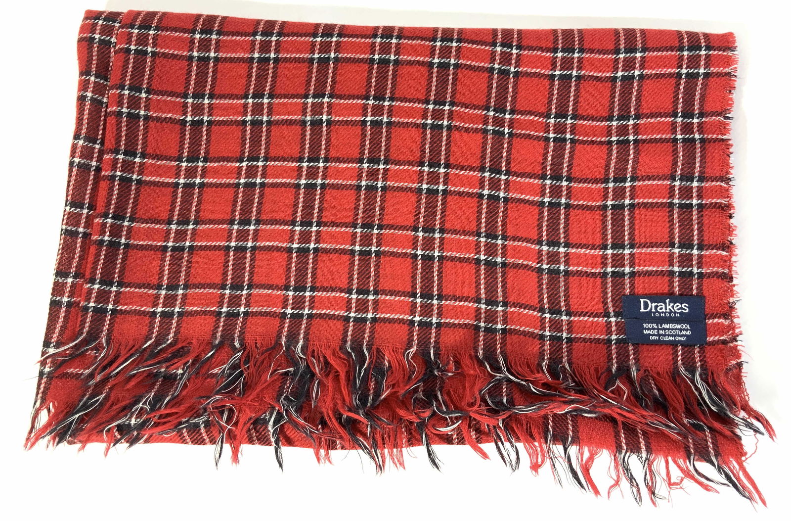DRAKES Plaid Lambswool Scarf, Scotland (1 of 7)