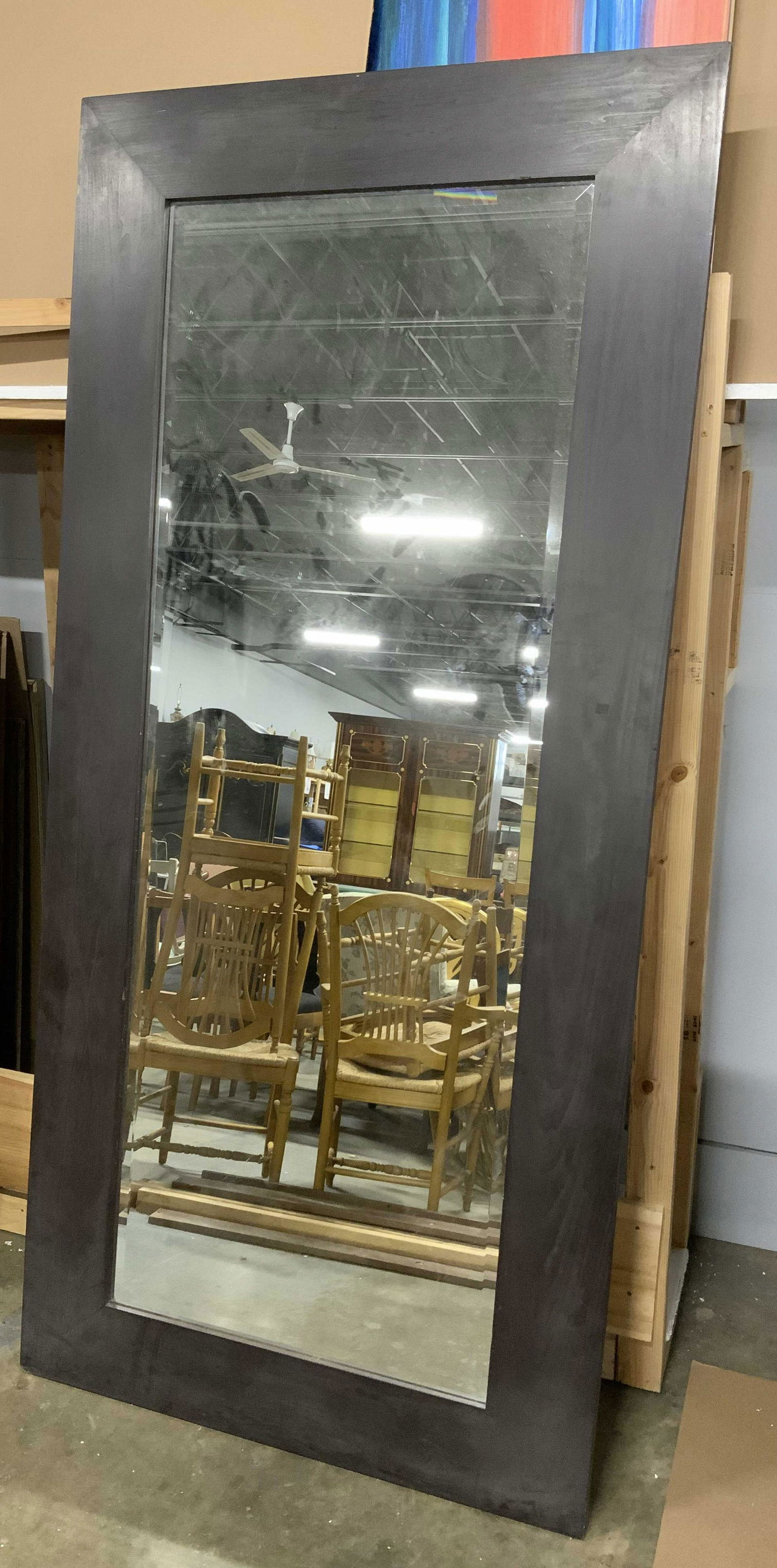 Over Sized Wood Framed Mirror (1 of 7)
