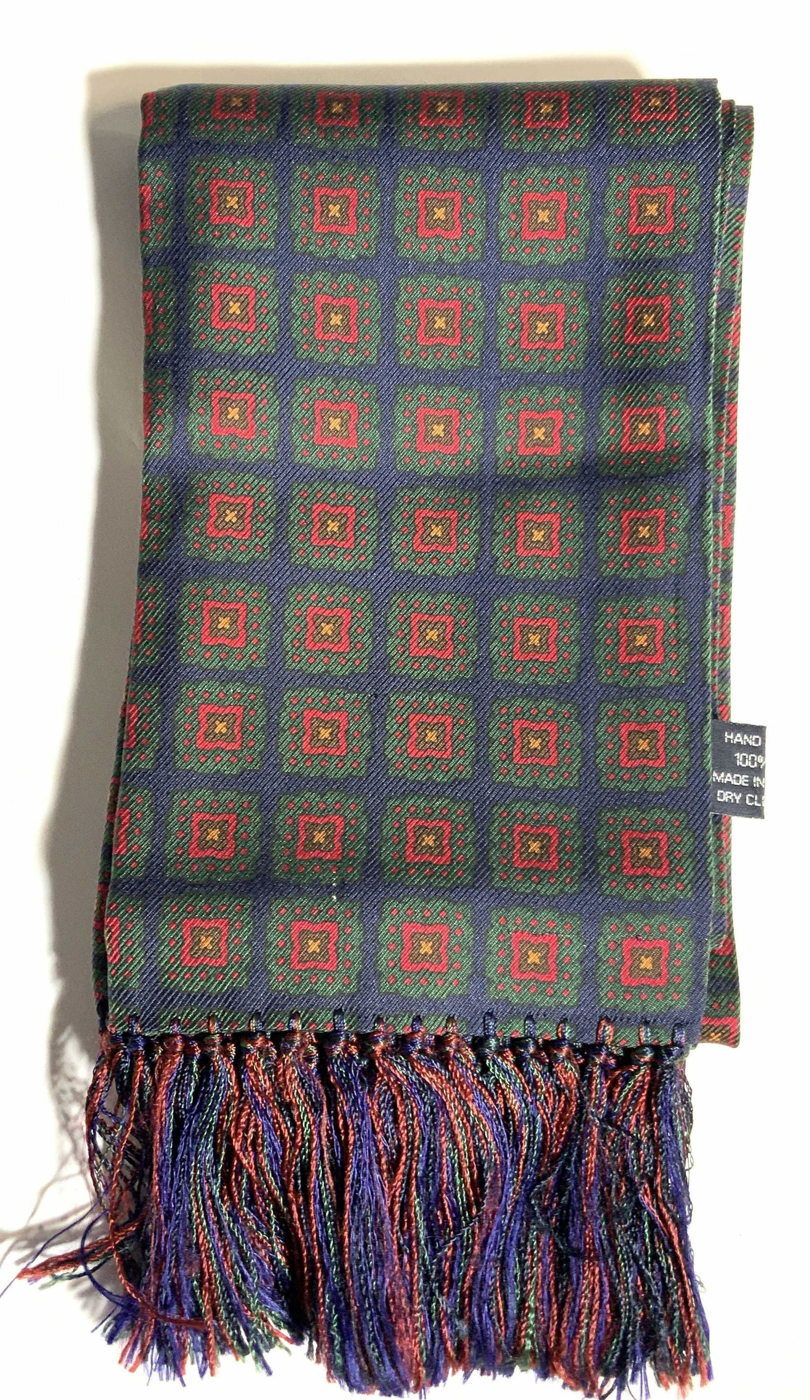 DRAKES Ladies Fringe Silk Scarf (1 of 9)