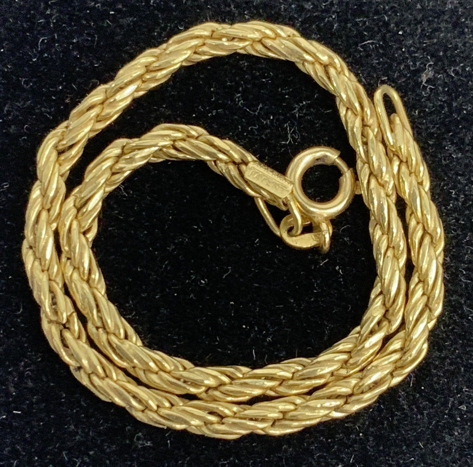 18K Yellow Gold Rope Bracelet, Italy Jewelry (1 of 5)