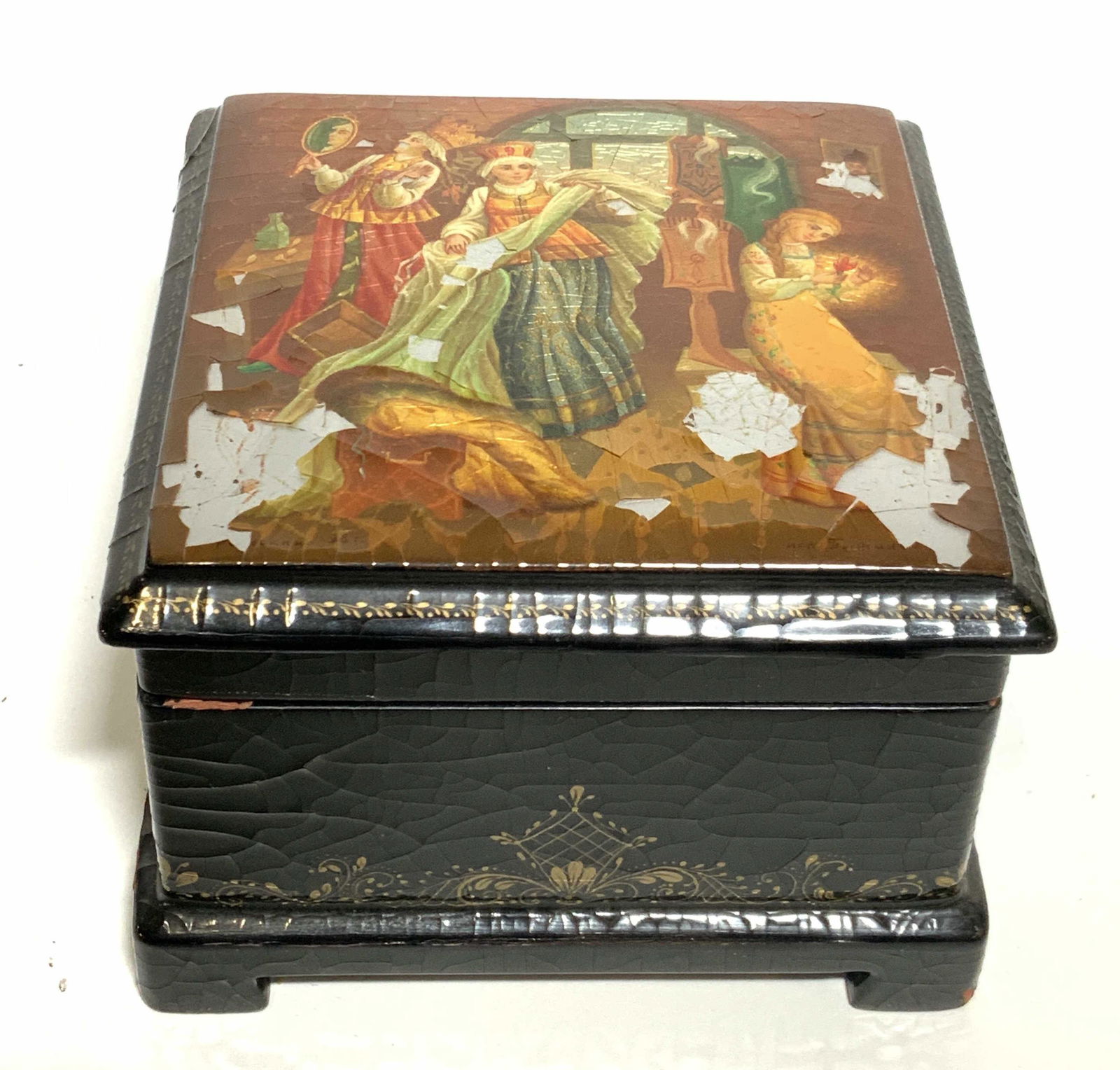 Fedoskino Pegockuho Russian Lacquer Ware Box (1 of 15)