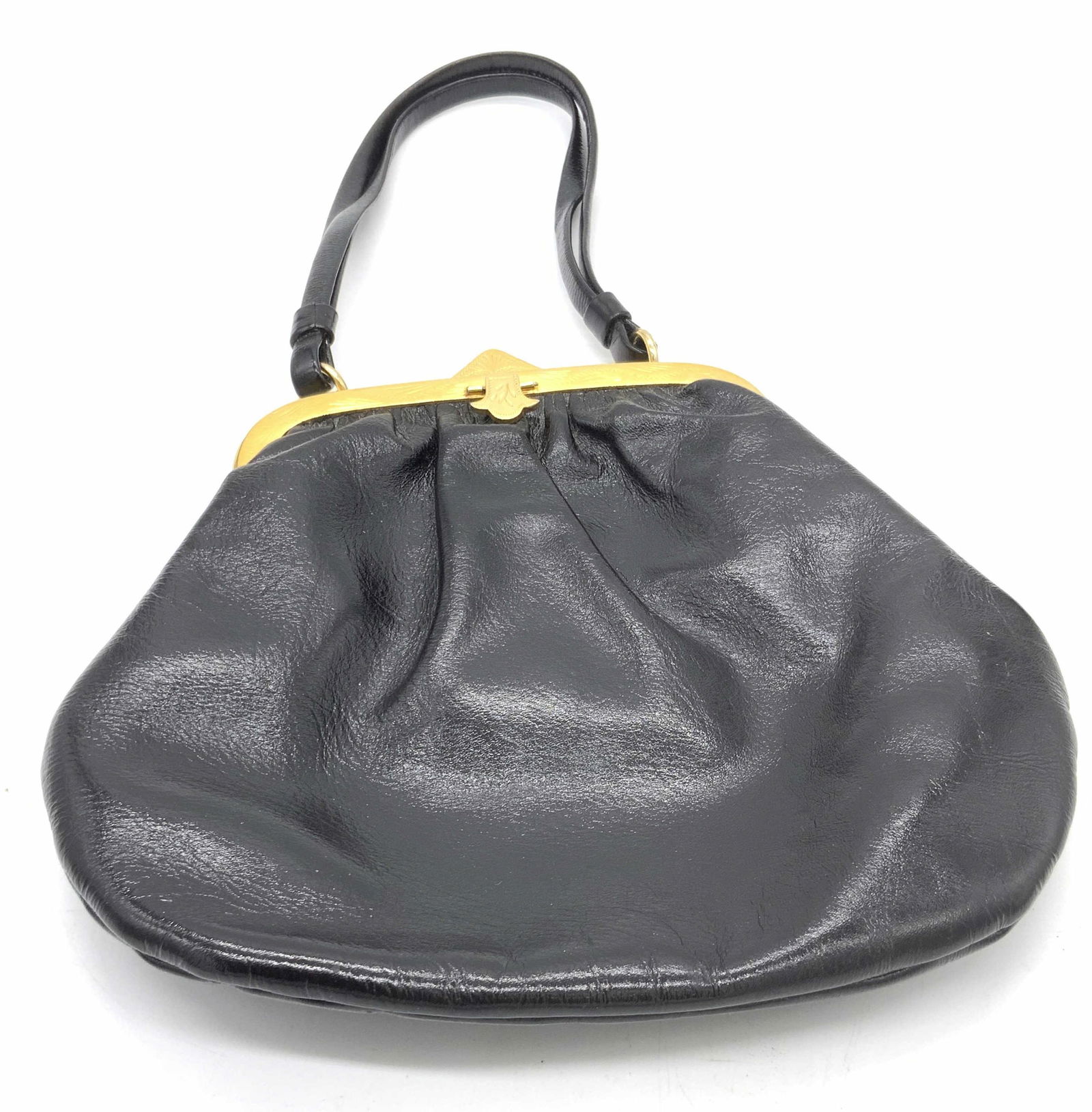 Vtg RODO BONWIT TELLER Italian Black Leather Purse (1 of 15)