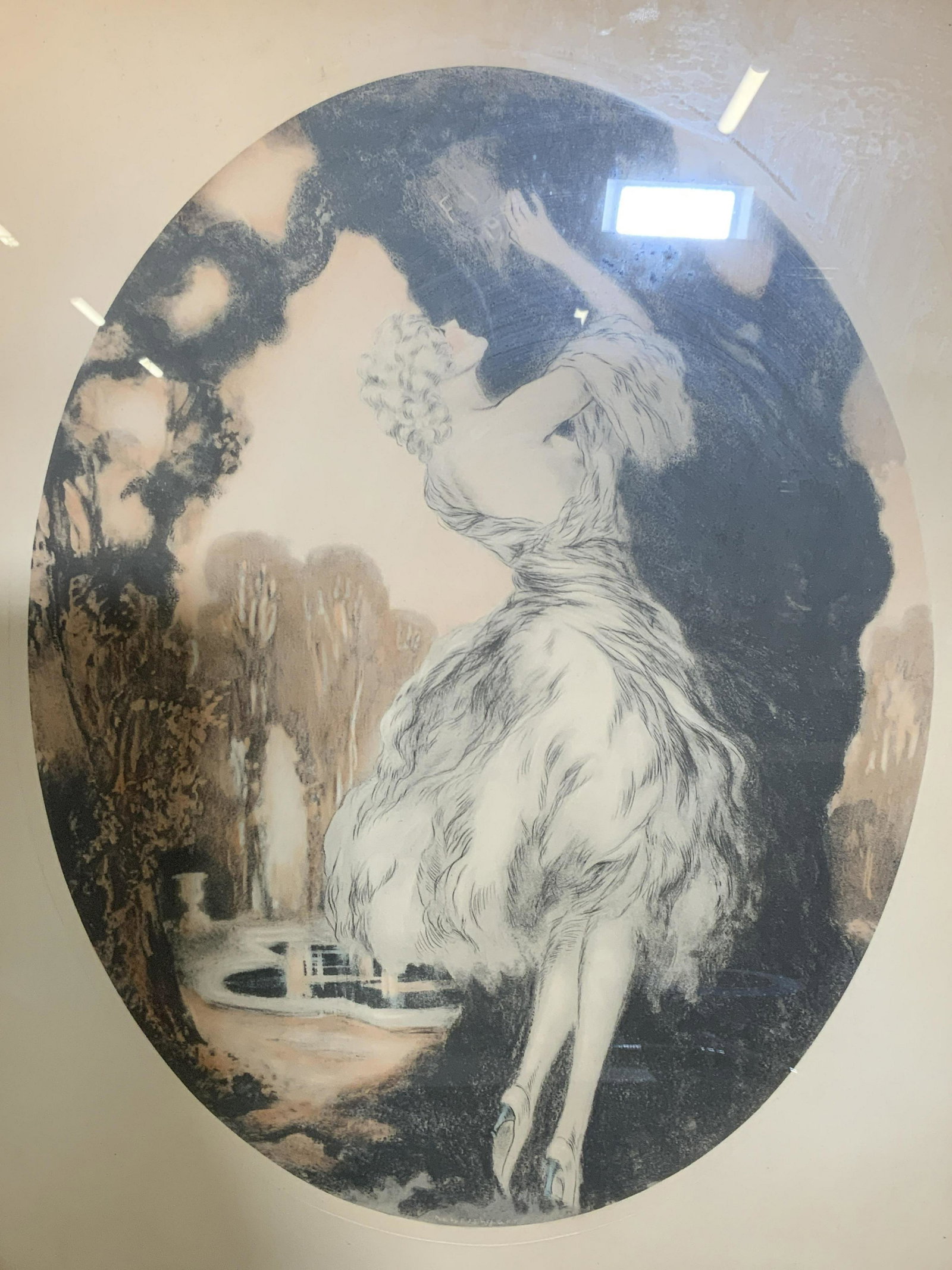 Observant Belle Framed Aquatint (1 of 9)