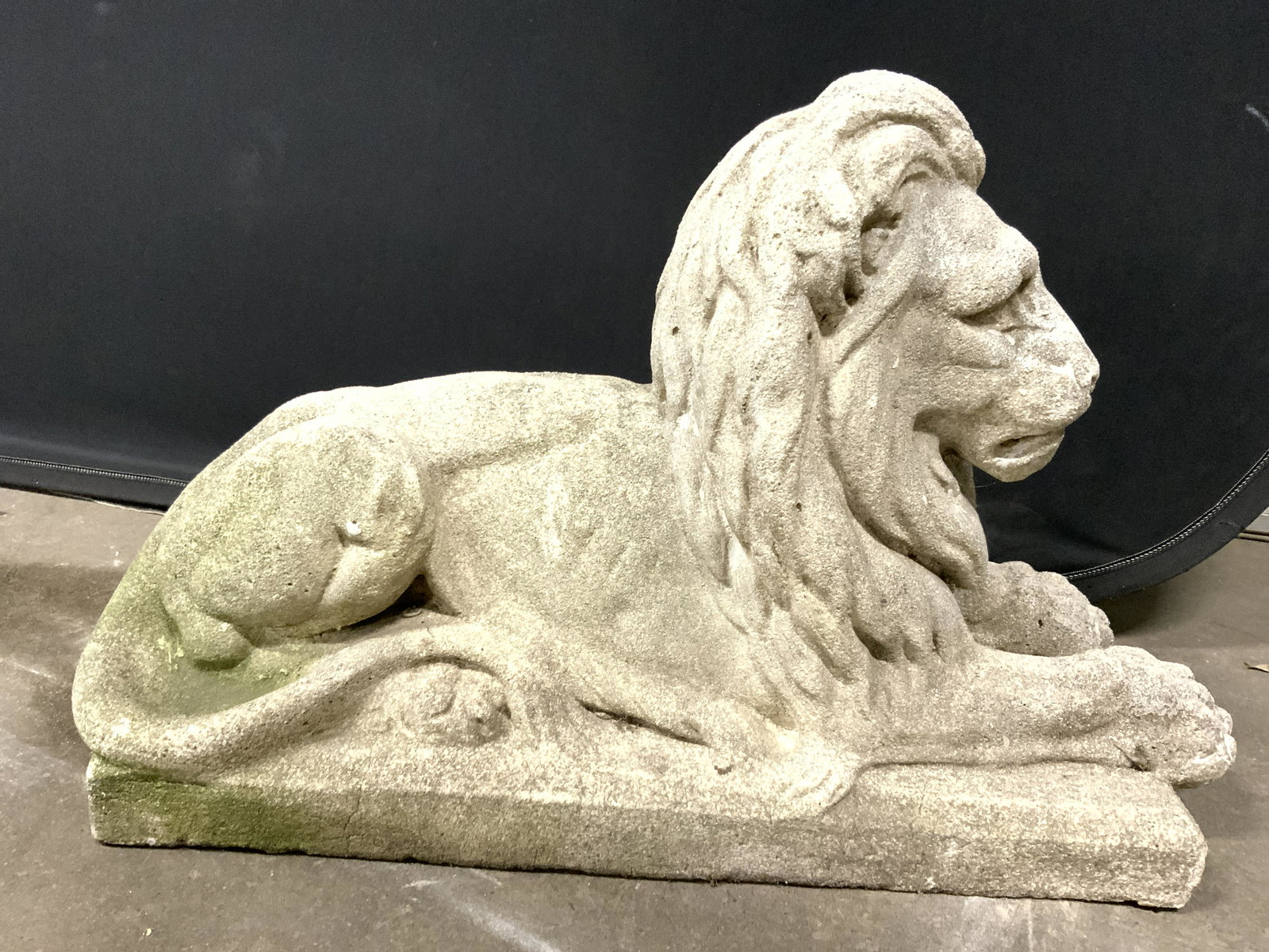 Seated Cement Lion Garden Statuary (1 of 10)