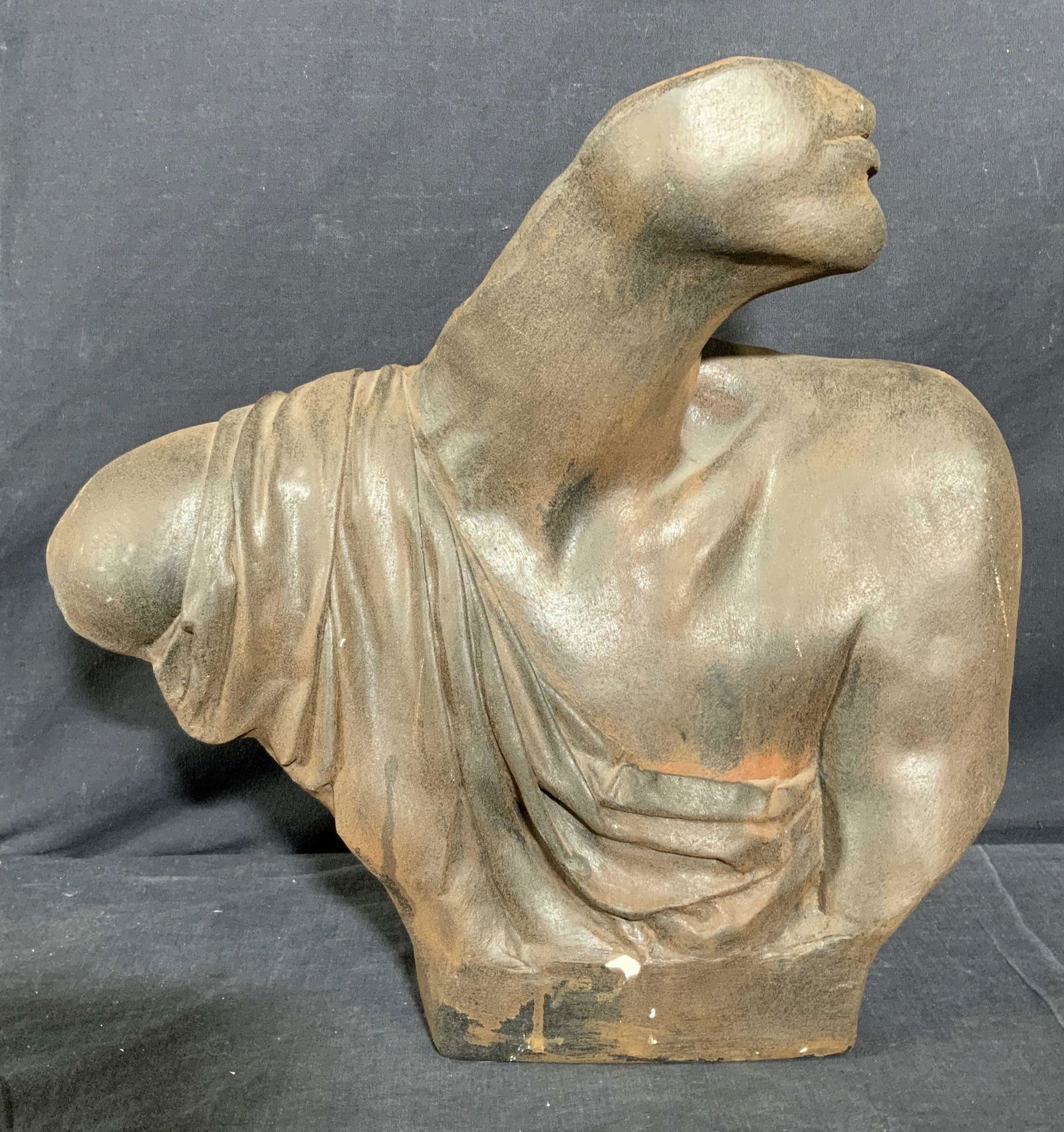 MAGDALENA Painted Ceramic Bust with Toga (1 of 11)