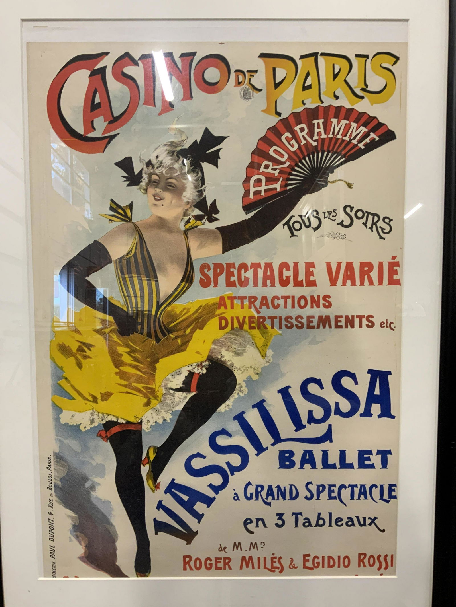CASINO DE PARIS Framed XL Silkscreen Advertisement (1 of 14)