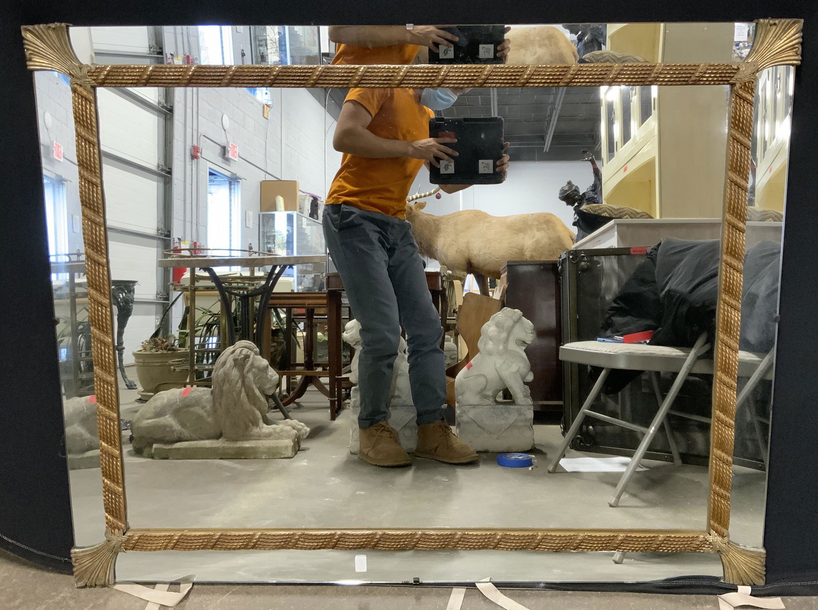 Large Art Deco Wall Mirror (1 of 7)