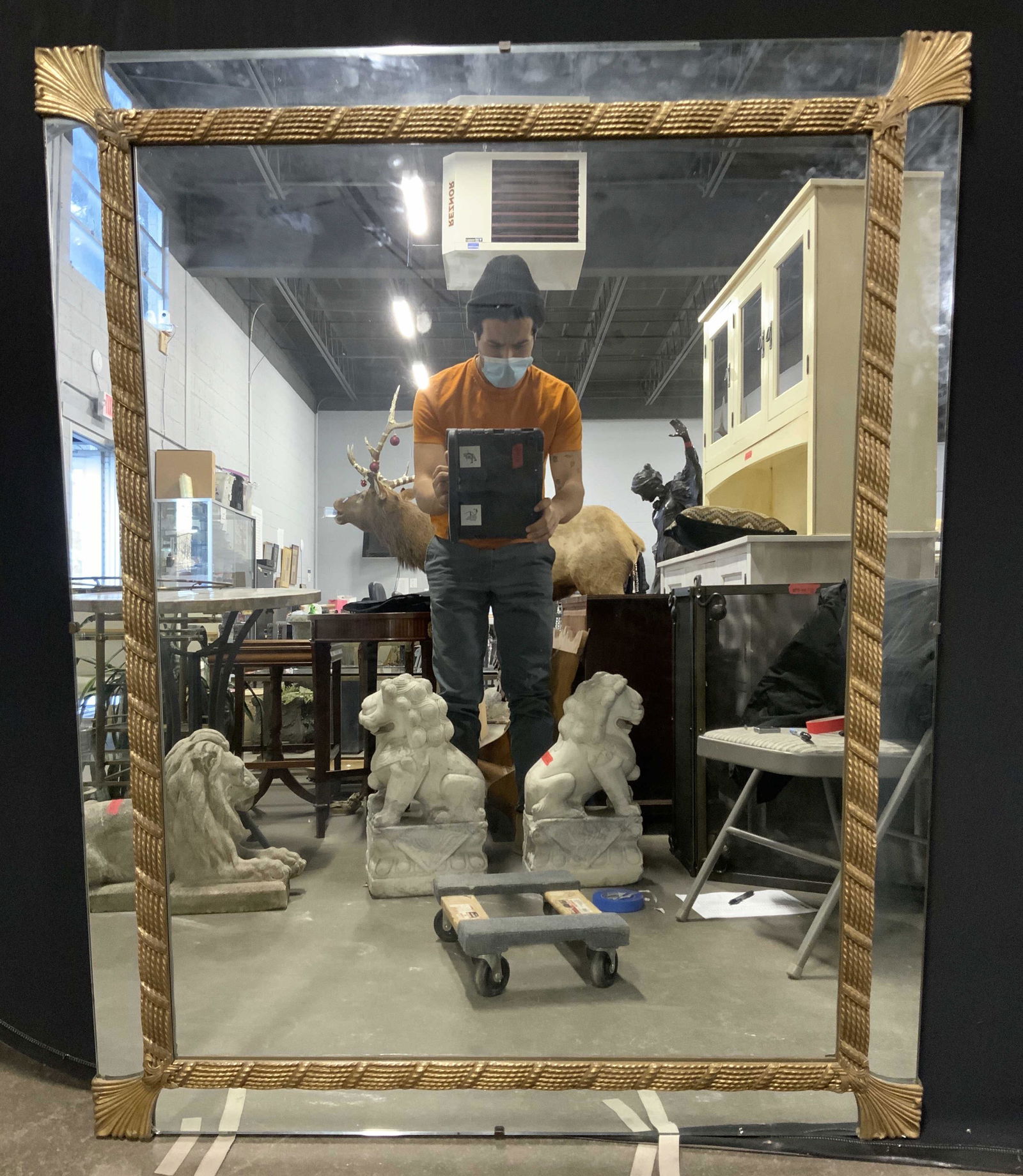 Xl Art Deco Wall Mirror (1 of 6)