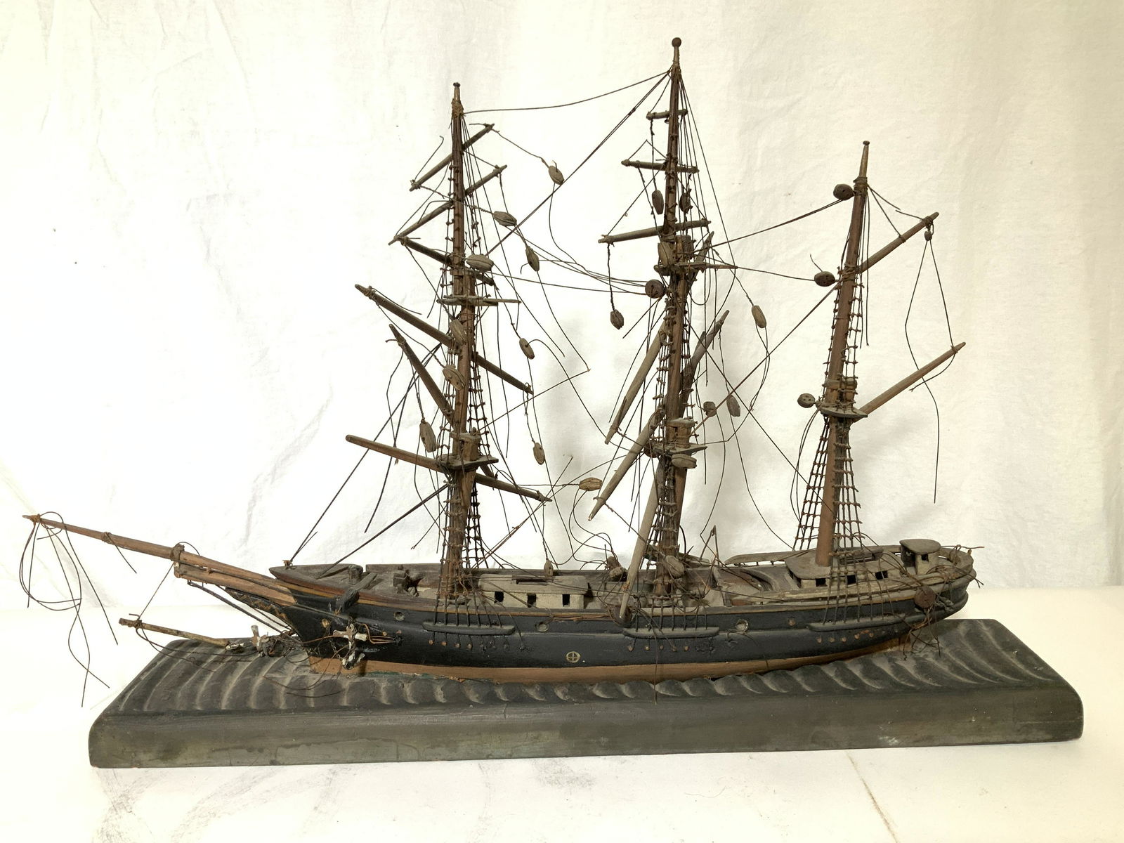 Collectible Handcrafted Ship Model on Board. (1 of 10)