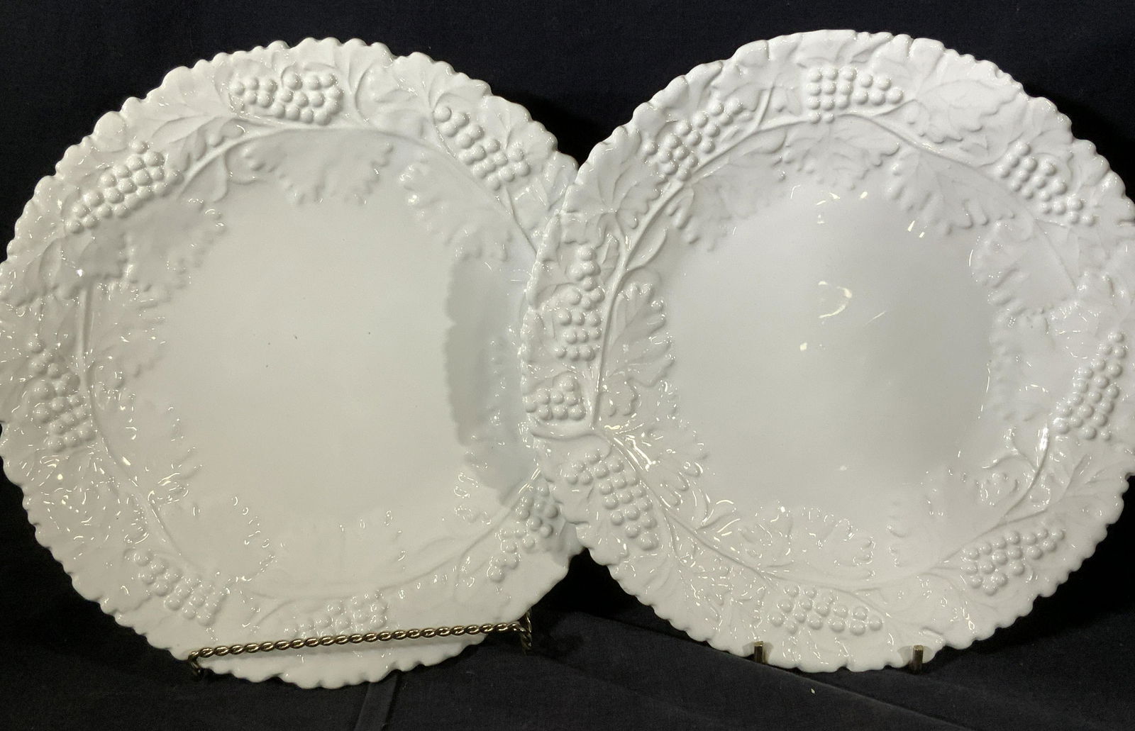 Set 29pcs Grape & Vine Motif Ceramic Plate, Italy (1 of 4)