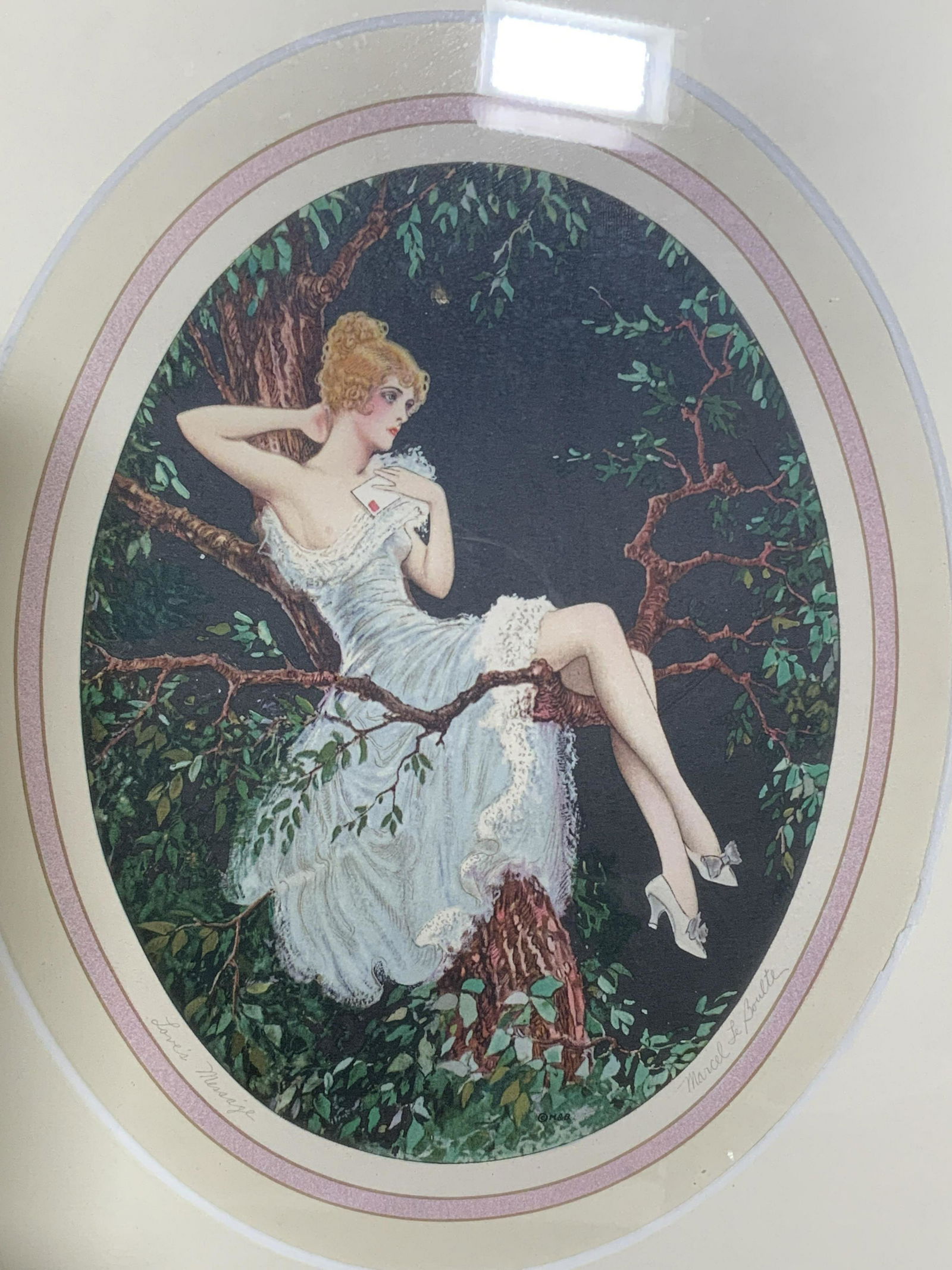 MARCELL LE BOULTE 1920s Lovers Message Litho, (1 of 10)