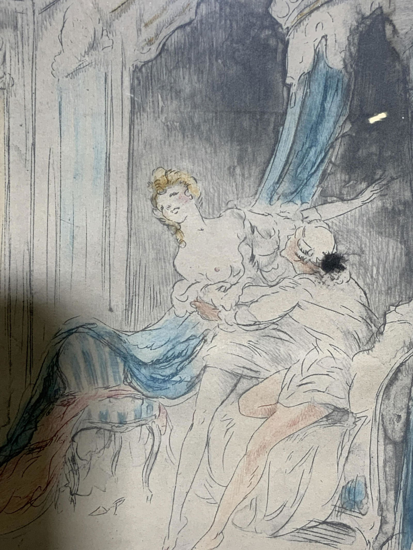 LOUIS ICART Signed Colored Etching (1 of 9)