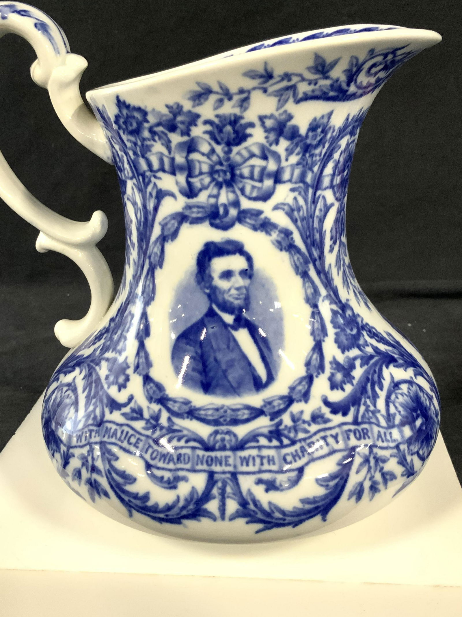 CAULDON England Blue and White Porcelain Pitcher (1 of 9)