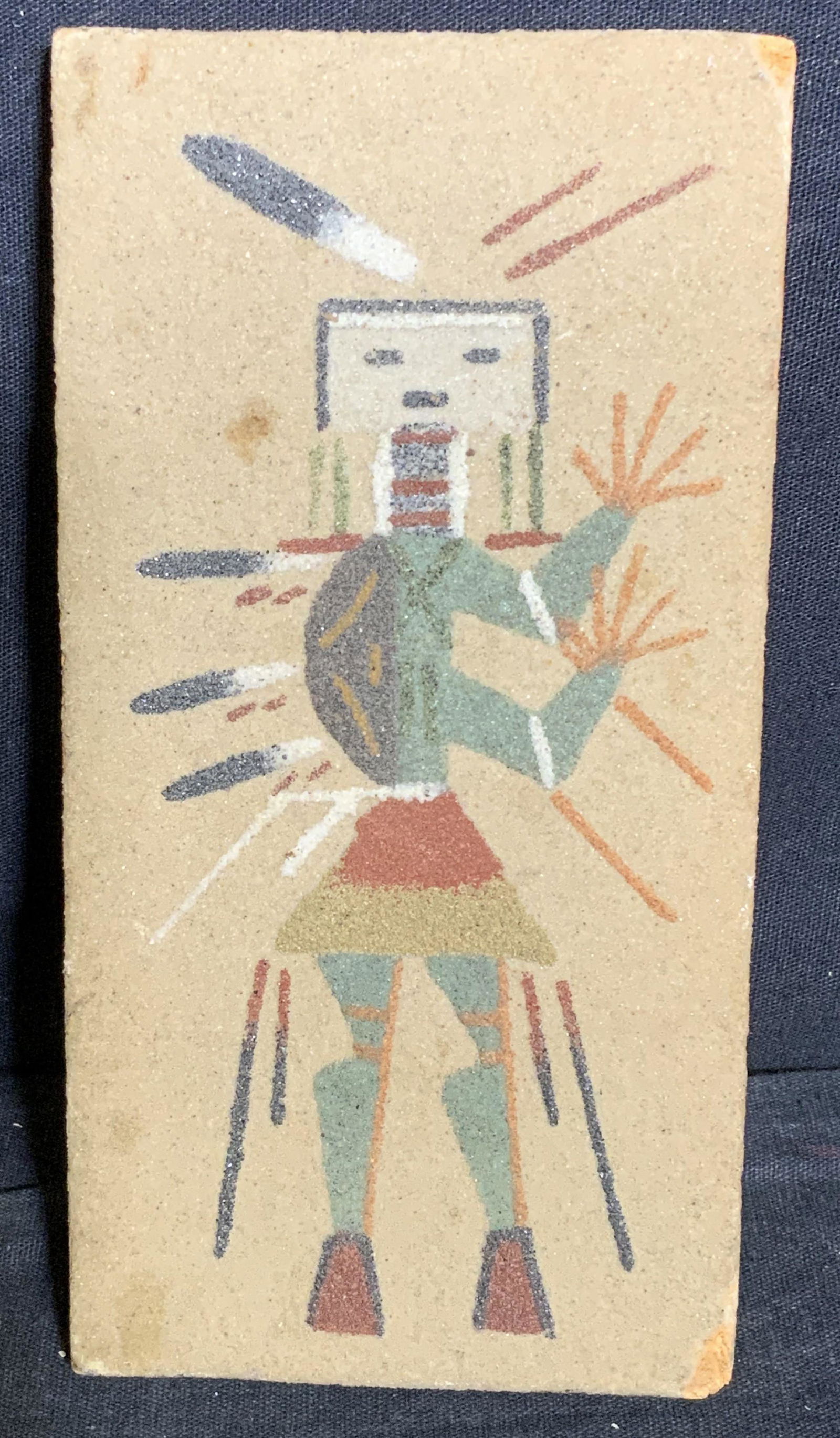 Native American Folk Sand Art of Dancing Figure (1 of 6)