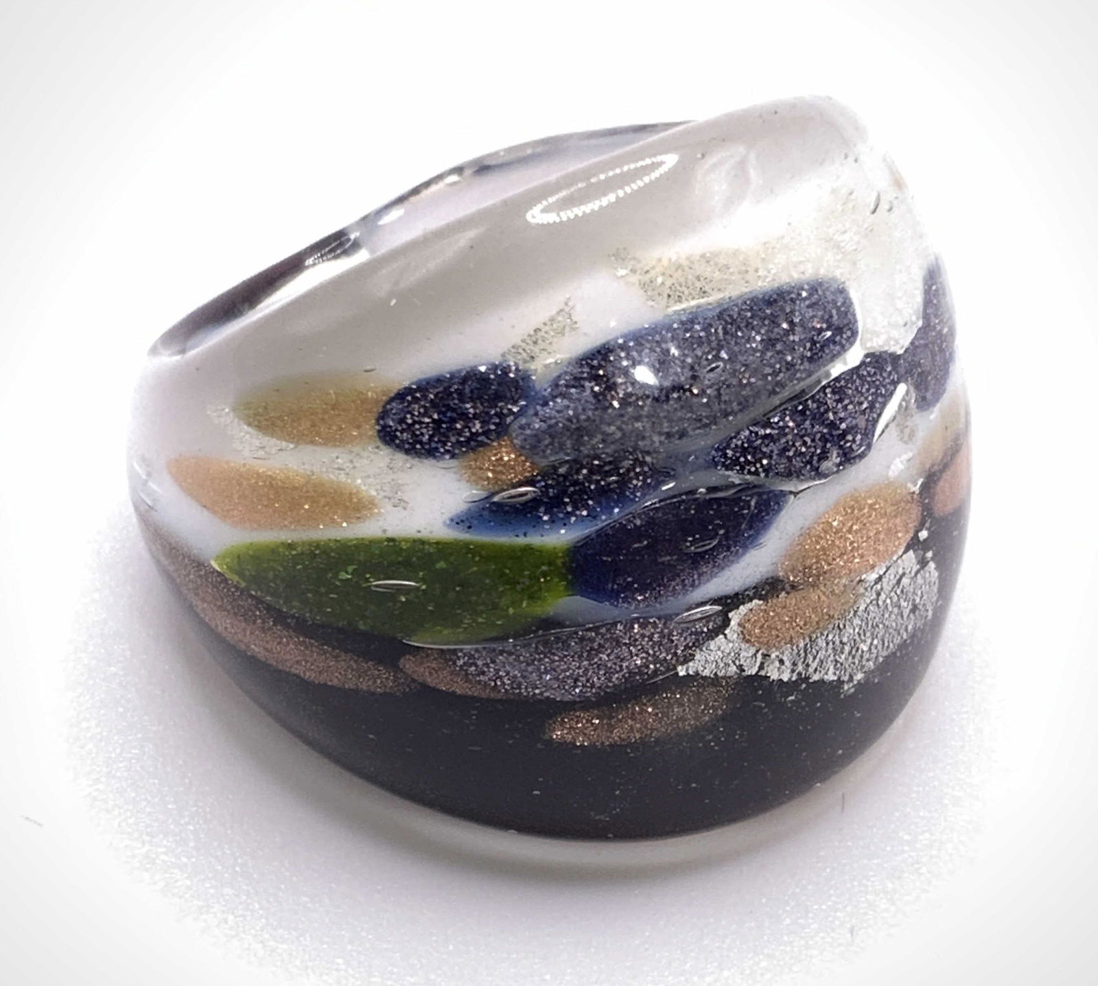 Multicolored Glass Dome Ring (1 of 10)