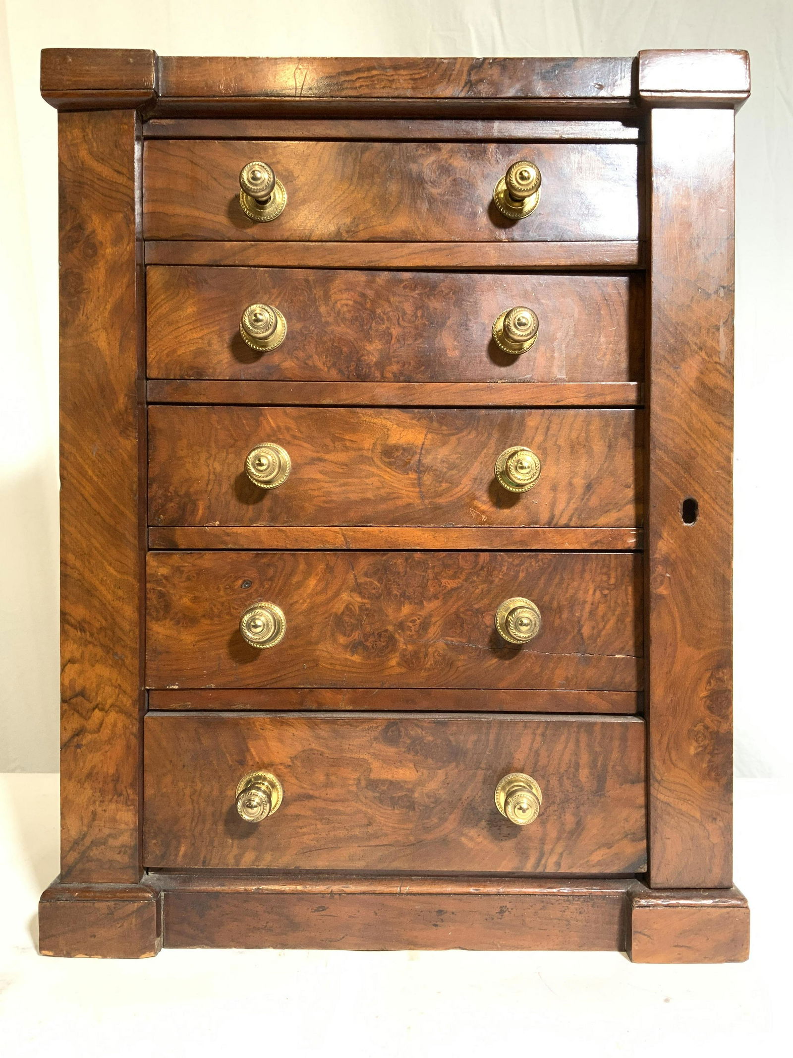 Petite Antique Wooden Chest Of Drawers (1 of 10)