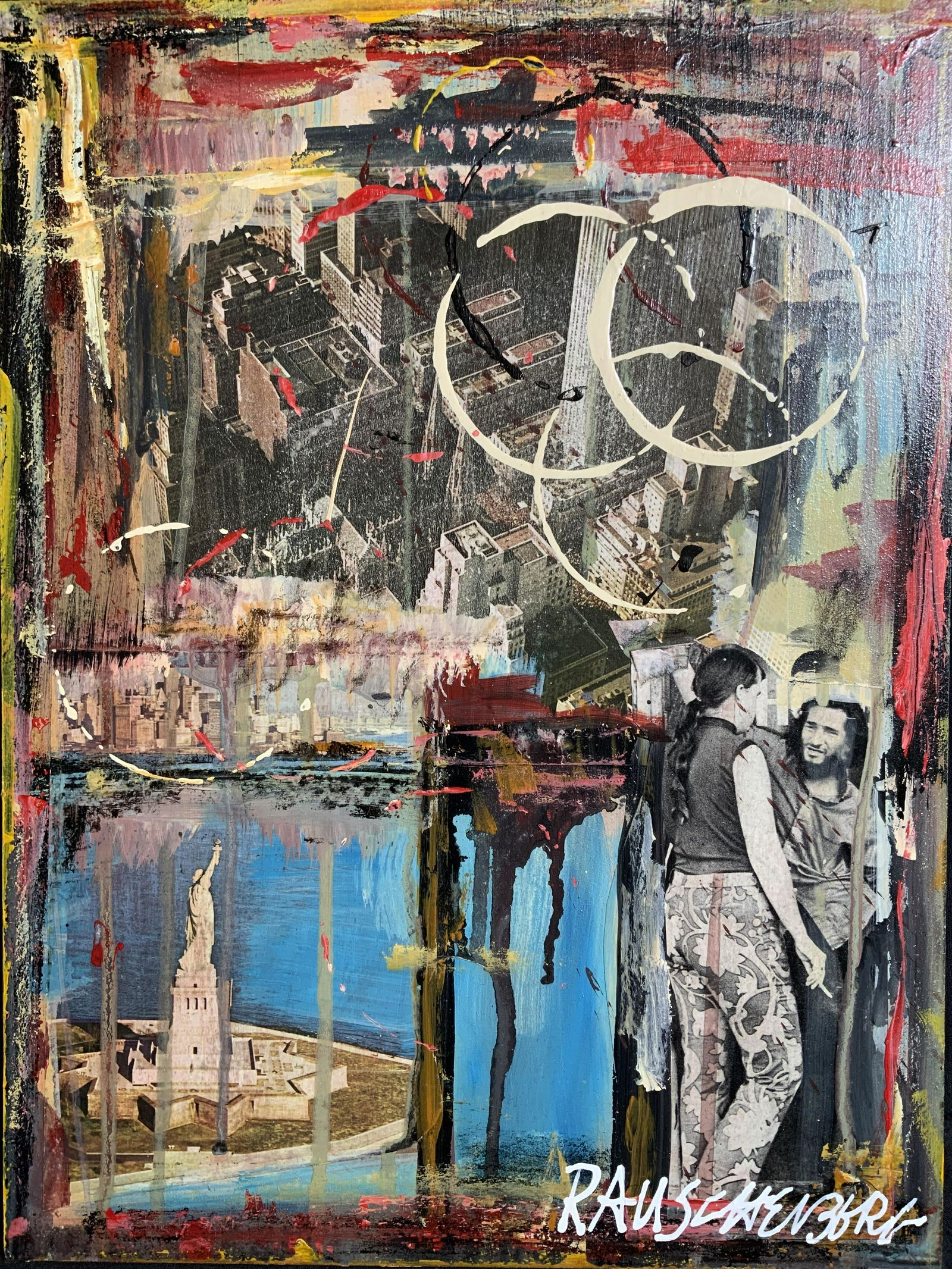 ATTR RAUSCHENBERG Mixed Media Collage Artwork (1 of 11)