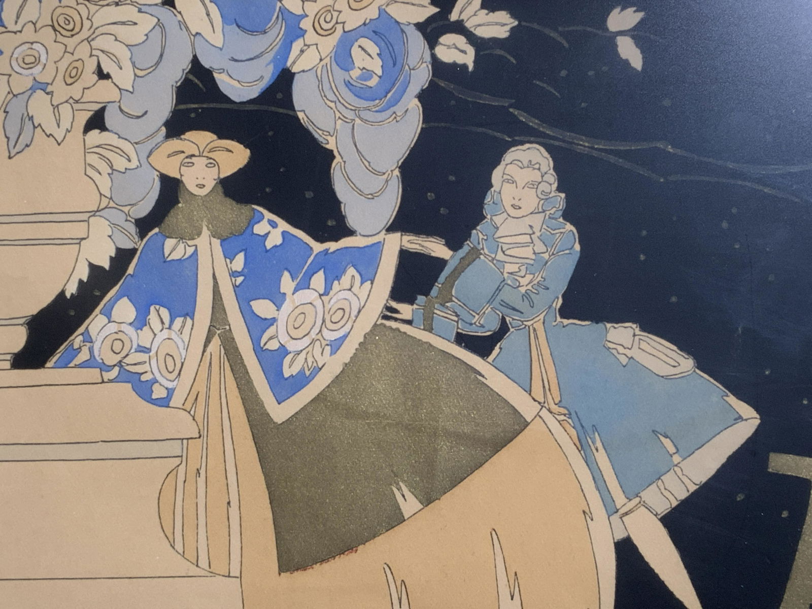 Set 3 Hand Colored Venetian Carnival Artwork (1 of 14)