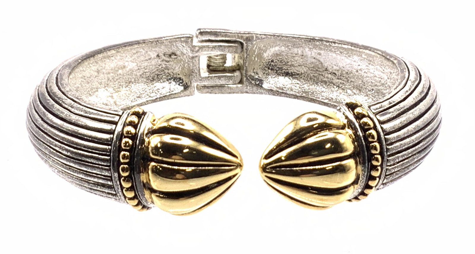 David Yurman  Style Two Toned Embossed Metal Bangle (1 of 4)