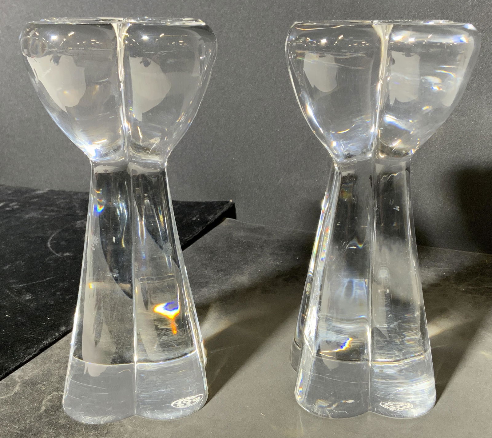 Pair Cut Crystal BACCARAT Candle Stick Holders (1 of 10)