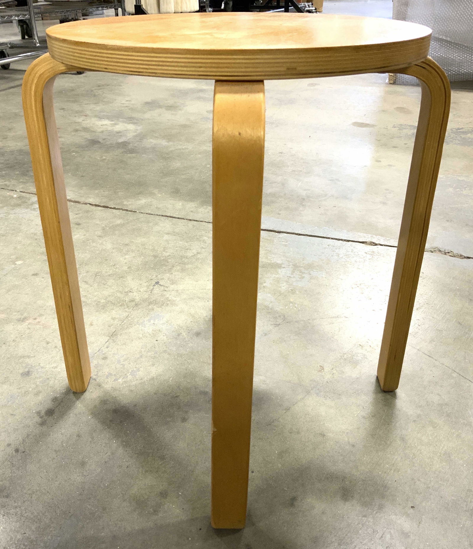 Vintage Circular Seat Wooden Side table (1 of 6)