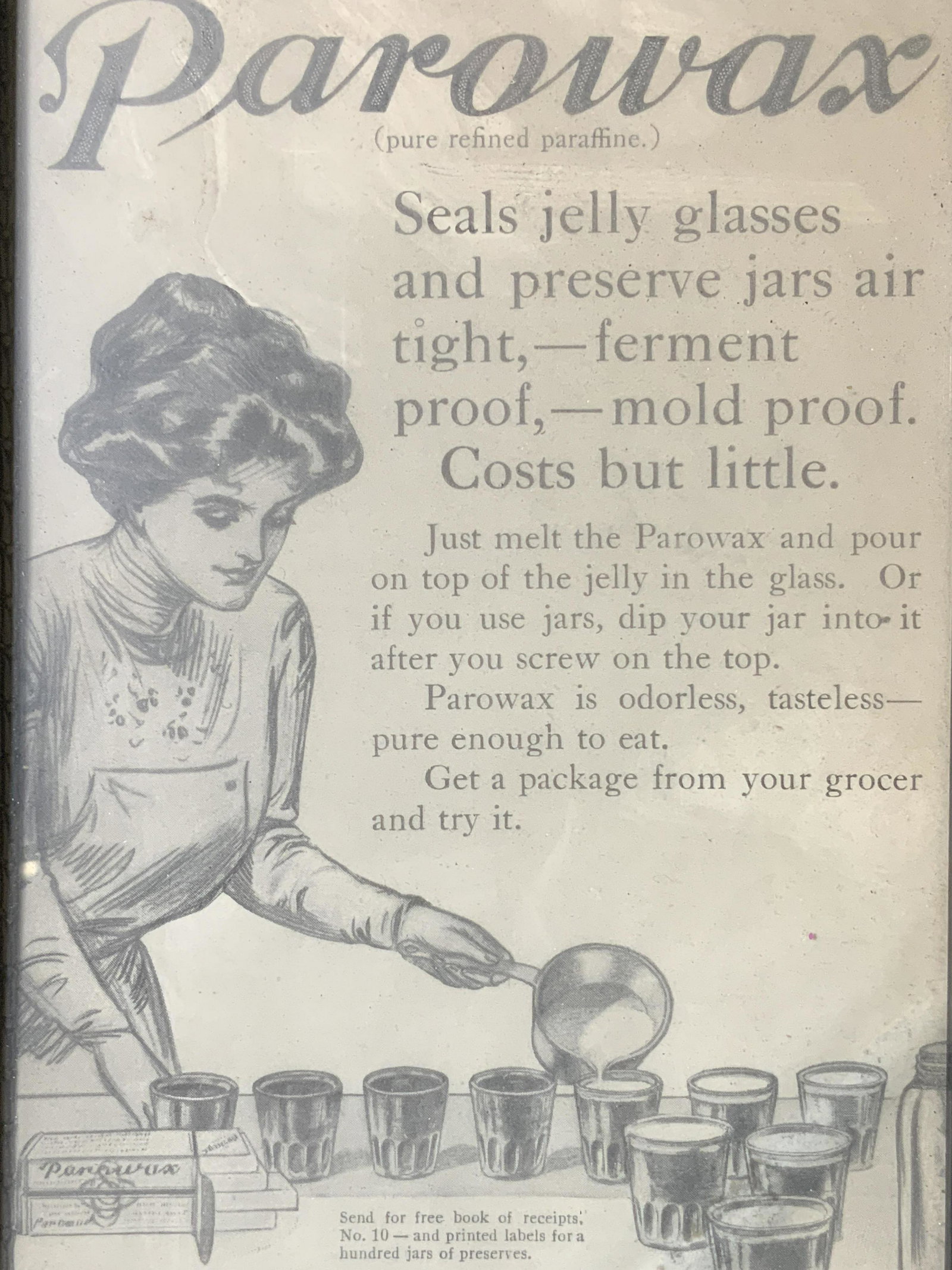 Vintage Parowax Advertisement Framed (1 of 6)