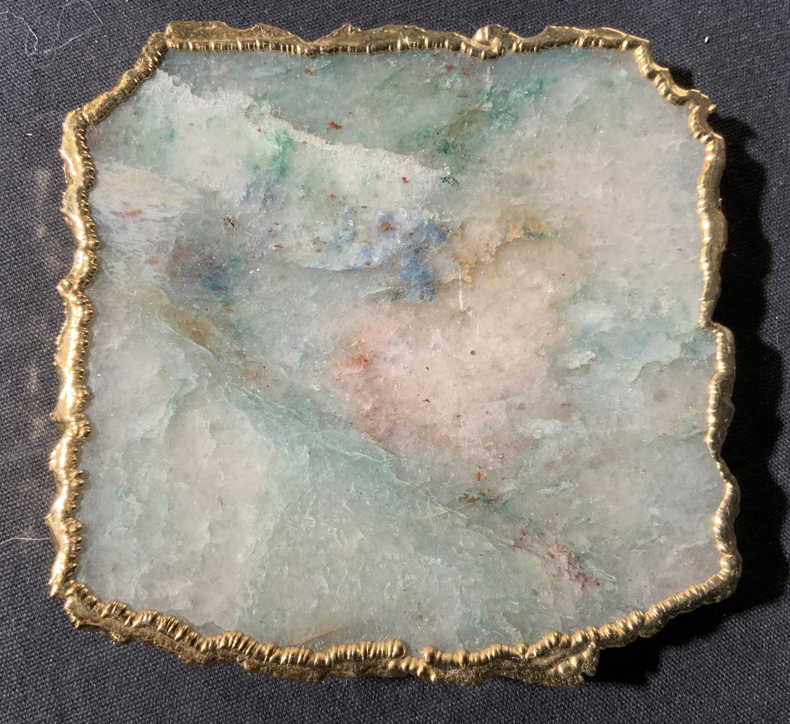 ANTHROPOLOGIE Geode Coaster W Gilt Edges (1 of 7)