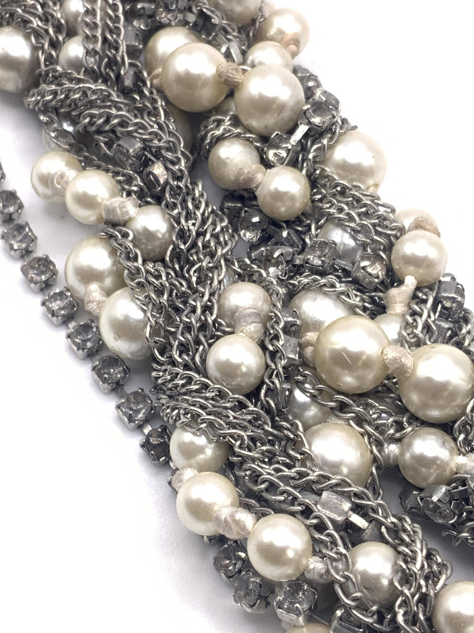 Vintage Braided Pearlescent Chain Necklace (1 of 9)