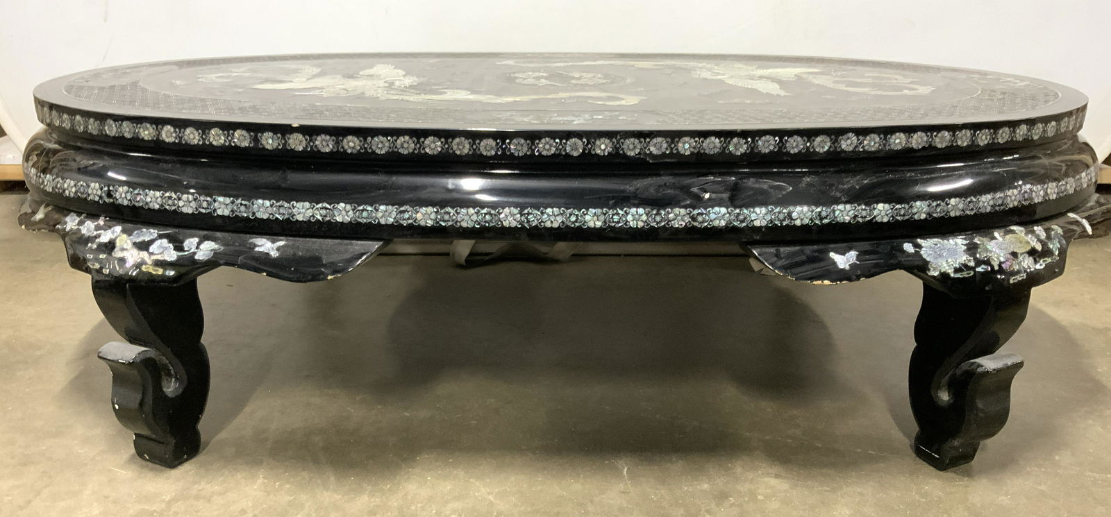 Asian Lacquered Coffee Table W Mother Of Pearl (1 of 10)