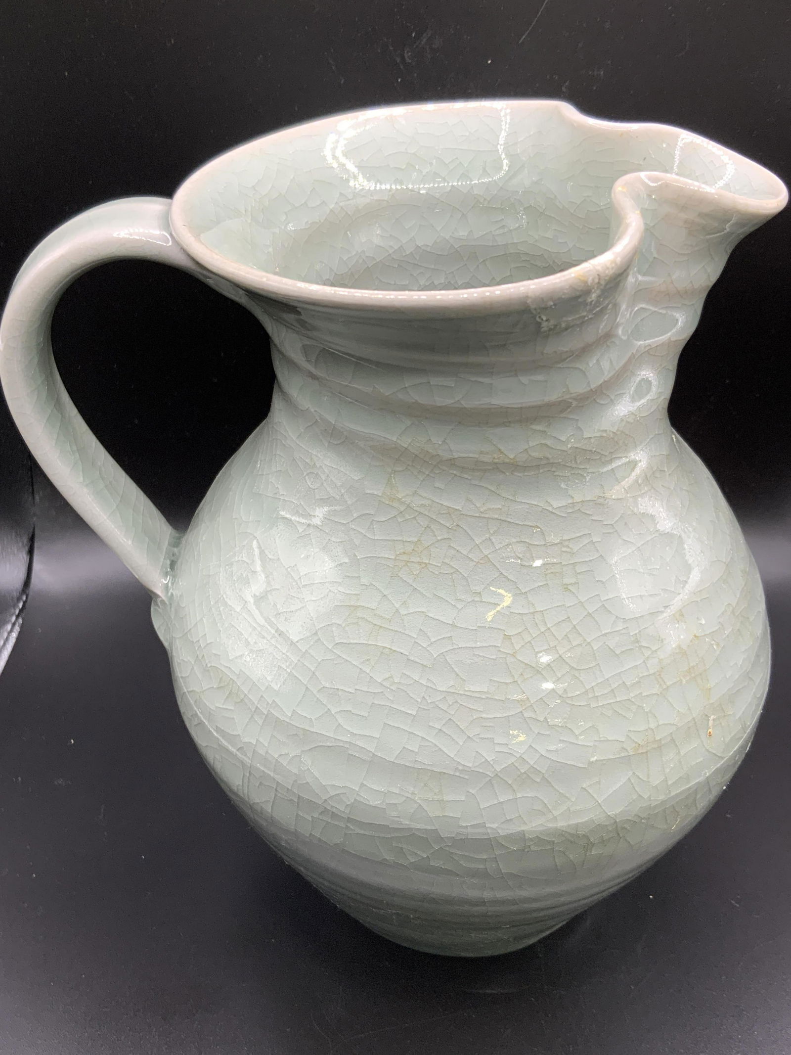 Vintage Handmade Glazed Ceramic Pitcher (1 of 10)