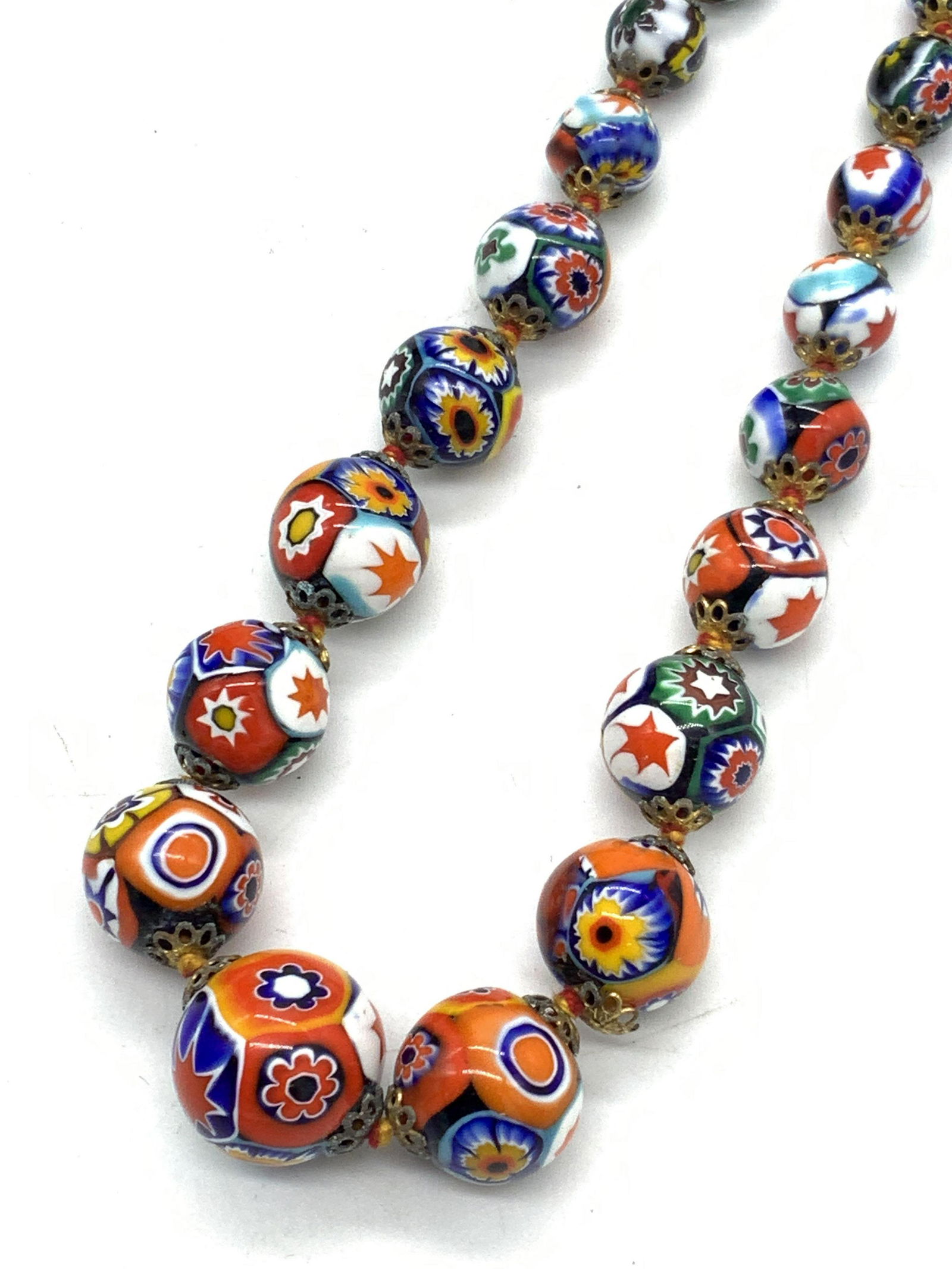 Millefiori Style Glass Statement Necklace (1 of 6)