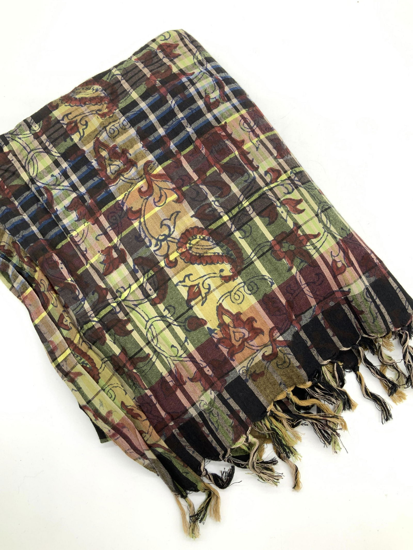 POLO Ralph LAUREN Cotton Fashion Scarf w Paisleys (1 of 5)