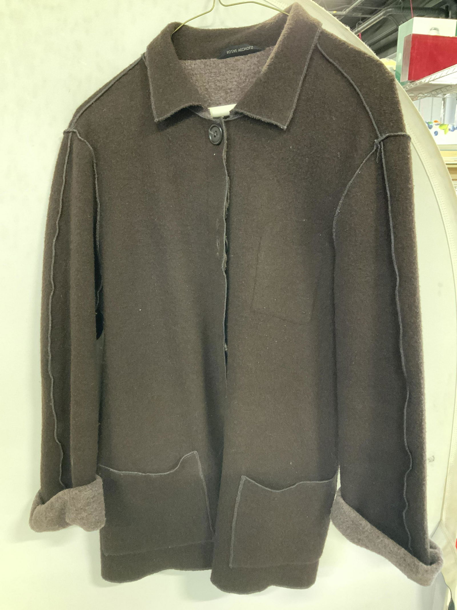 Designer Wool Button Down Lightweight Jacket (1 of 5)