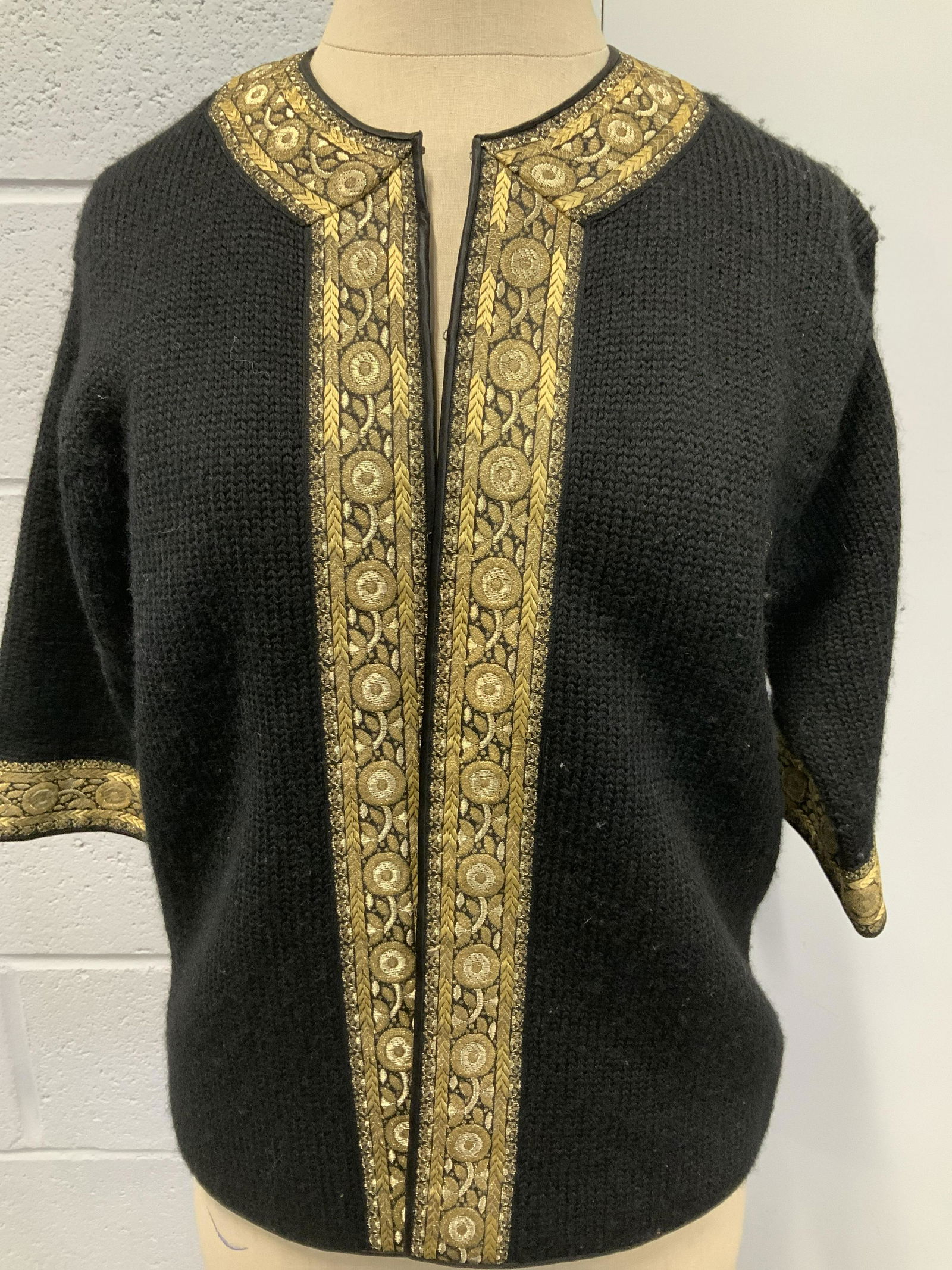 Vintage Knit Wool Sweater Jacket (1 of 6)