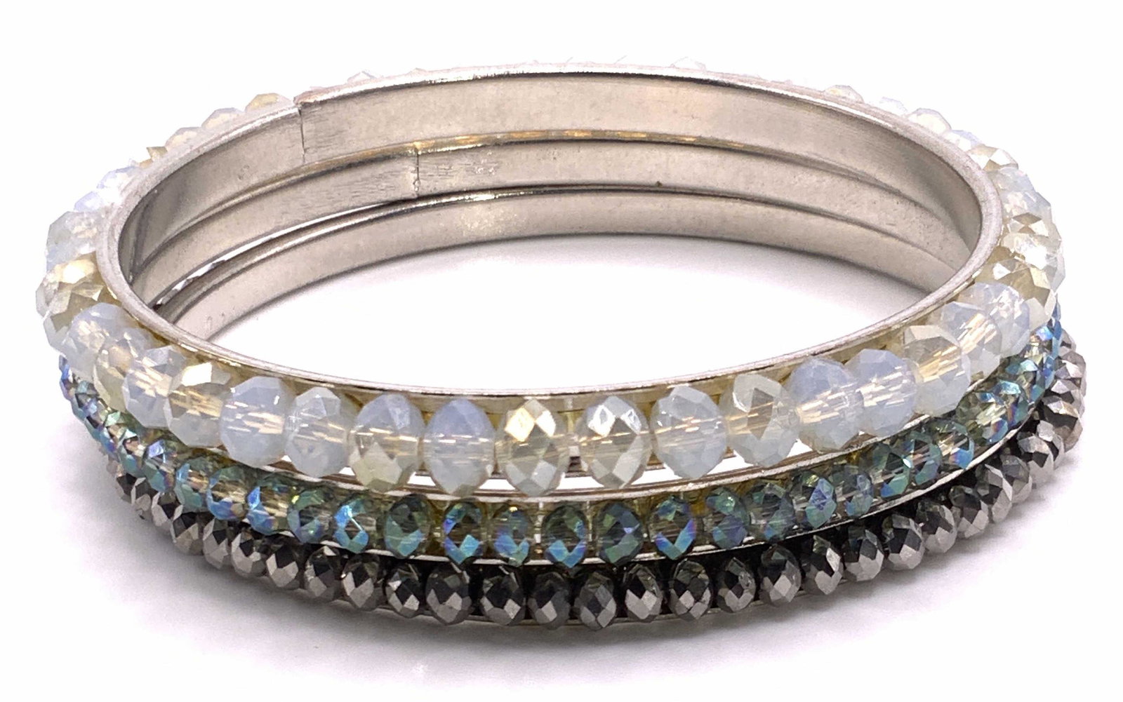 Lot 3 Bejeweled Crystal Bangle Bracelets (1 of 5)