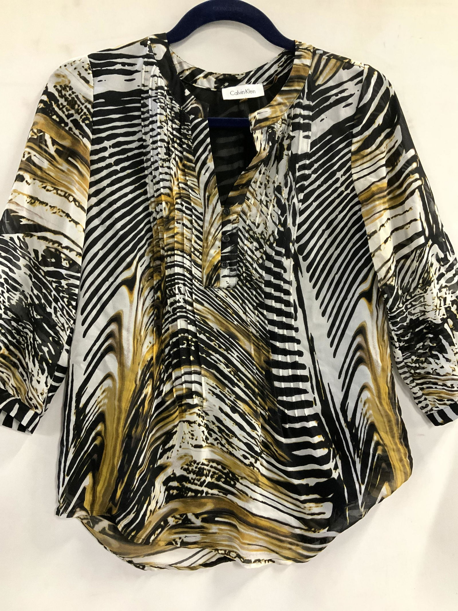 Calvin KLEIN Multi Animal Print Blouse, XS (1 of 6)