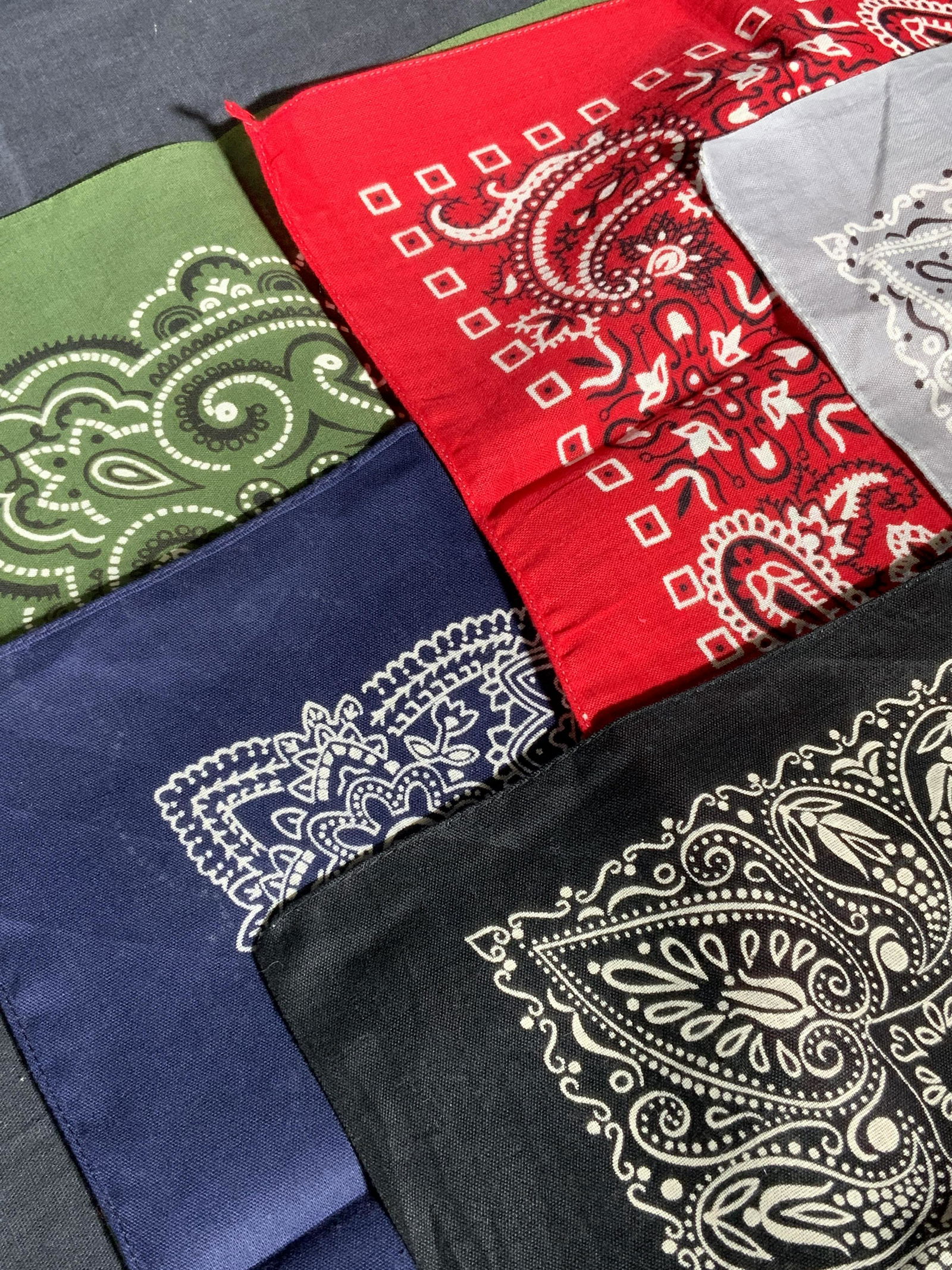 Assorted Size & Color Paisley Patterned Bandana (1 of 12)