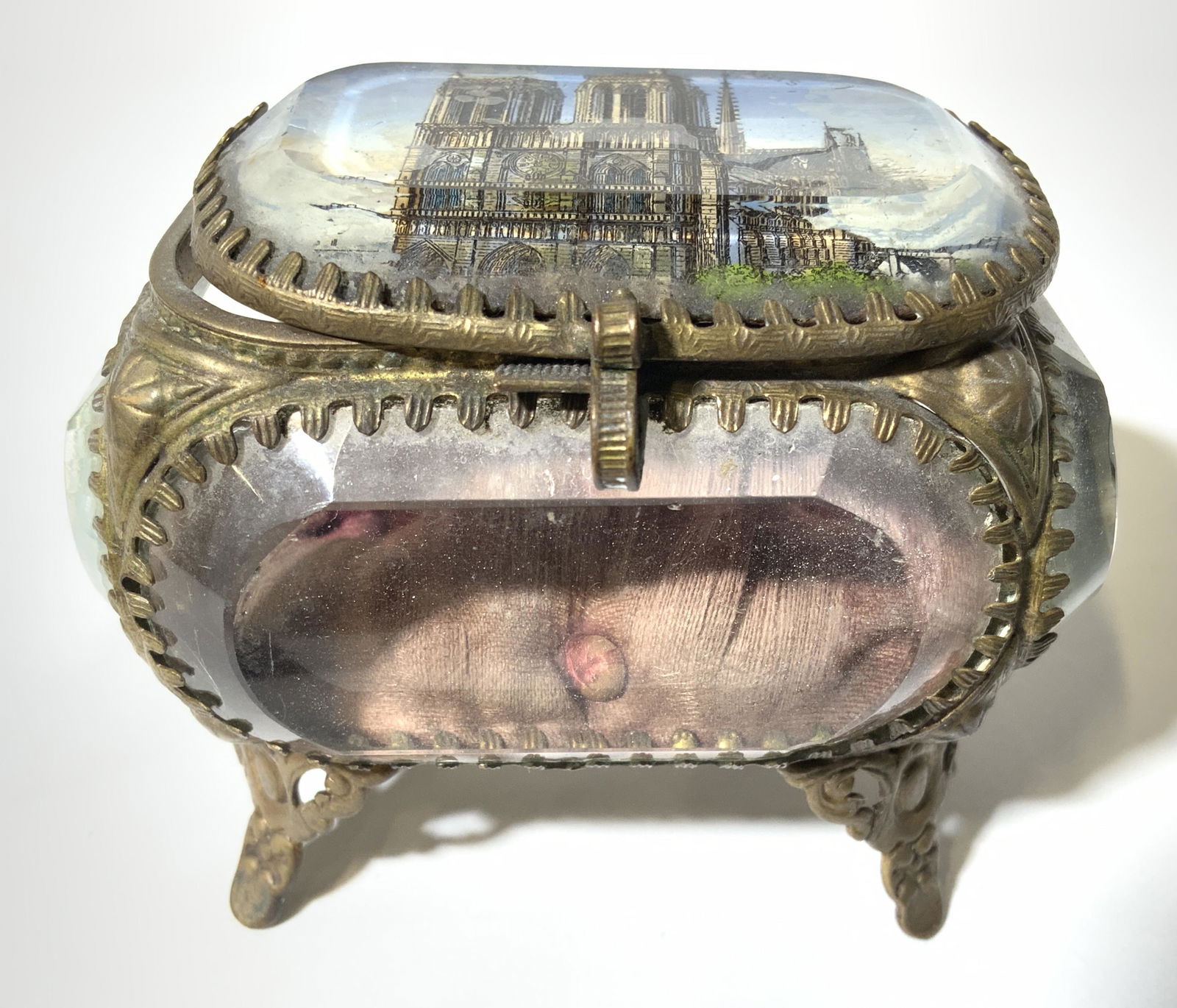 Antq Victorian Mourning Box Hair Box Keepsake Box (1 of 8)