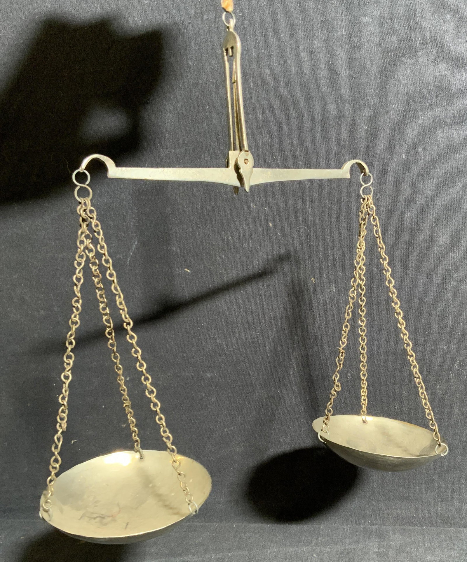 Vintage Small Mass Scales with String Loop for: Wall Vintage Small Scales with String Loop for Wall, measures approx 11 x 9 inches, wear consistent with age and use. Vintage, vintage decor, mass scales, small mass scales, vintage small mass scales,